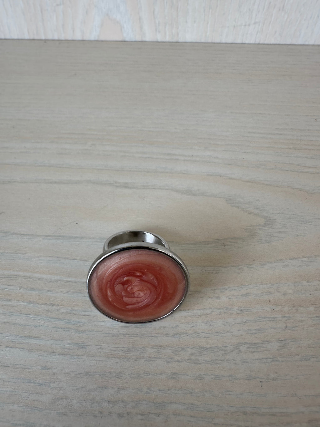 Unbranded Statement Ring – Sterling Silver Pink Mother of Pearl, Adjustable, Good