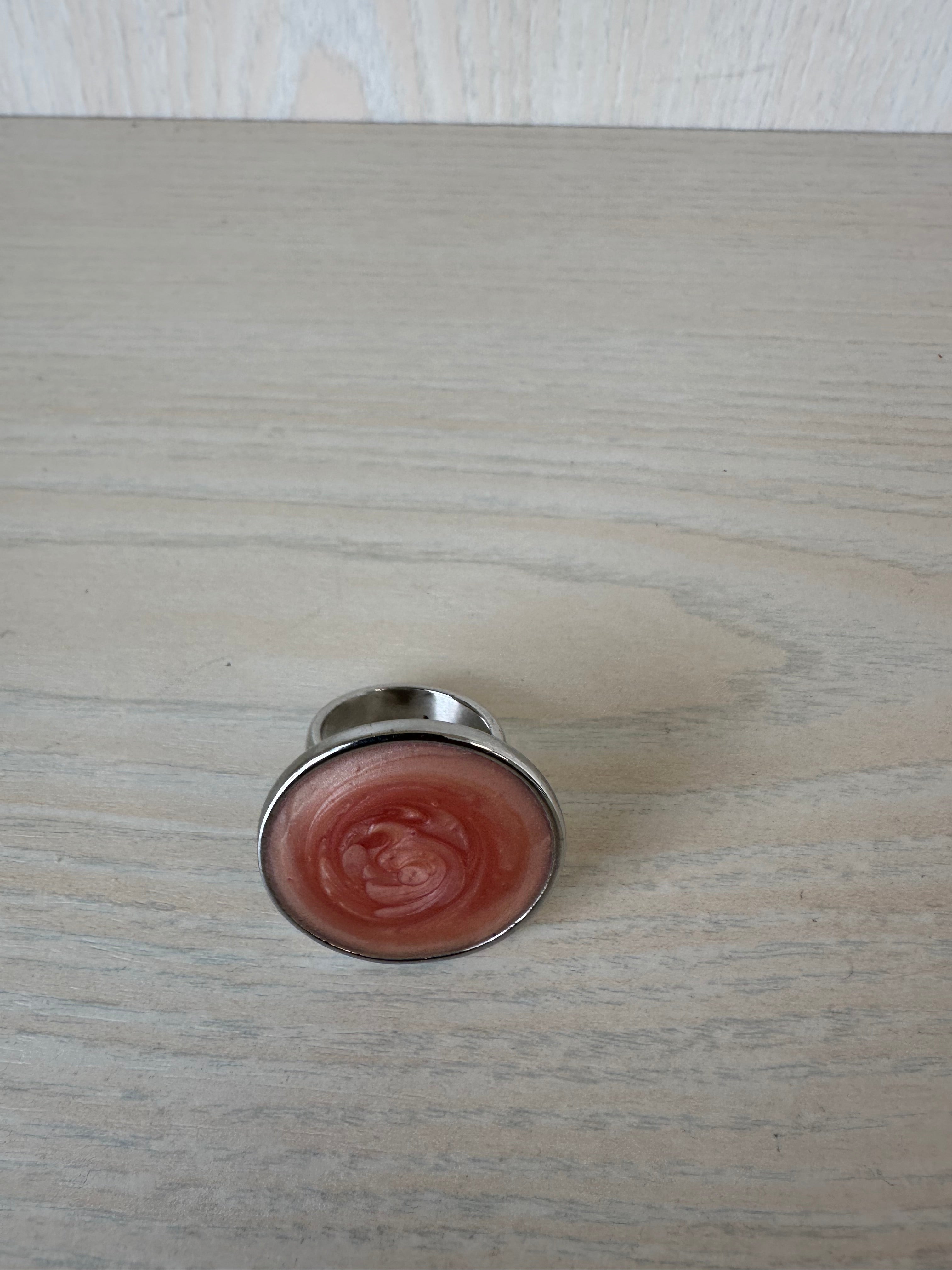 Unbranded Statement Ring – Sterling Silver Pink Mother of Pearl, Adjustable, Good