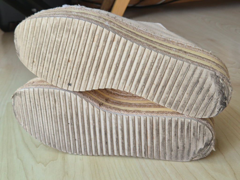 Stradivarius platform espadrille sneakers, EU 40, beige, normal use