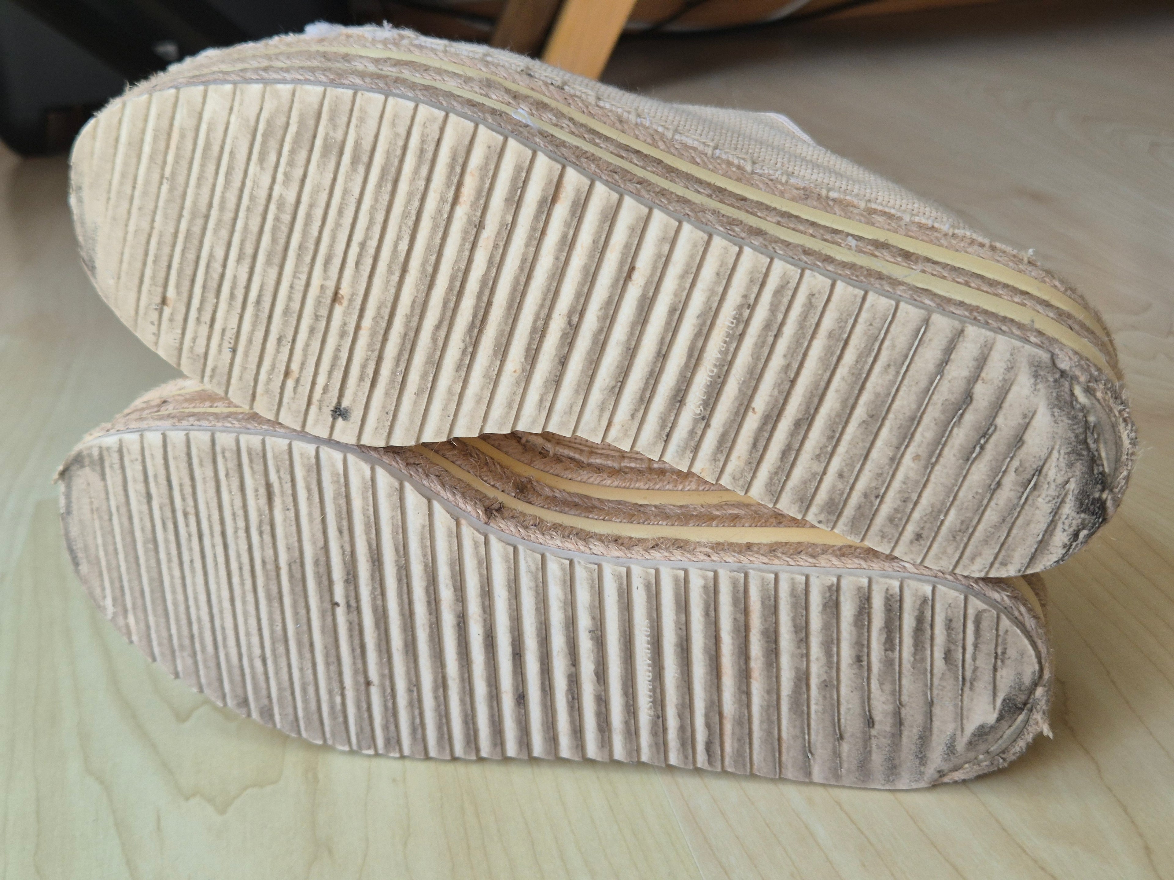 Stradivarius platform espadrille sneakers, EU 40, beige, normal use