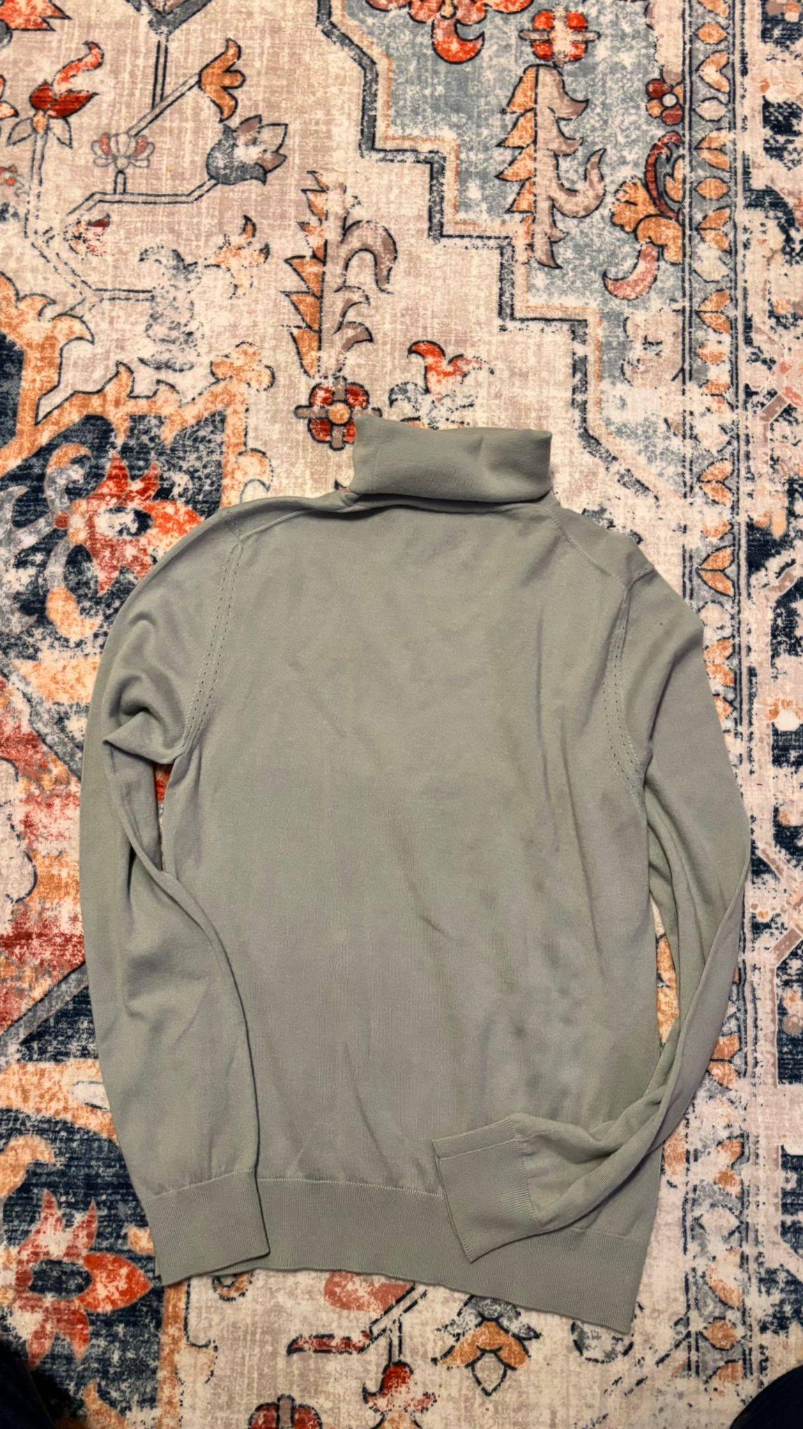 Loro Piana 100% Cashmere Turtleneck Sweater Green IT 44 (EU M) Very Good