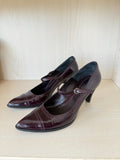 Balenciaga Paris Mary-Jane Pumps – Lackleder, Bordeaux, Gr. 38, Guter Zustand