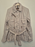 Moncler Women’s Field Jacket Size 2 (EU 38) Beige with Leather Trims Used