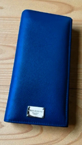 Dolce & Gabbana Long Wallet | Blue Saffiano Leather | Continental | Good Condition
