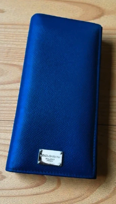 Dolce & Gabbana Long Wallet | Blue Saffiano Leather | Continental | Good Condition