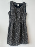 VILA Tweed Dress XS Grey Black | Back Cut-Out | Very Good Condition