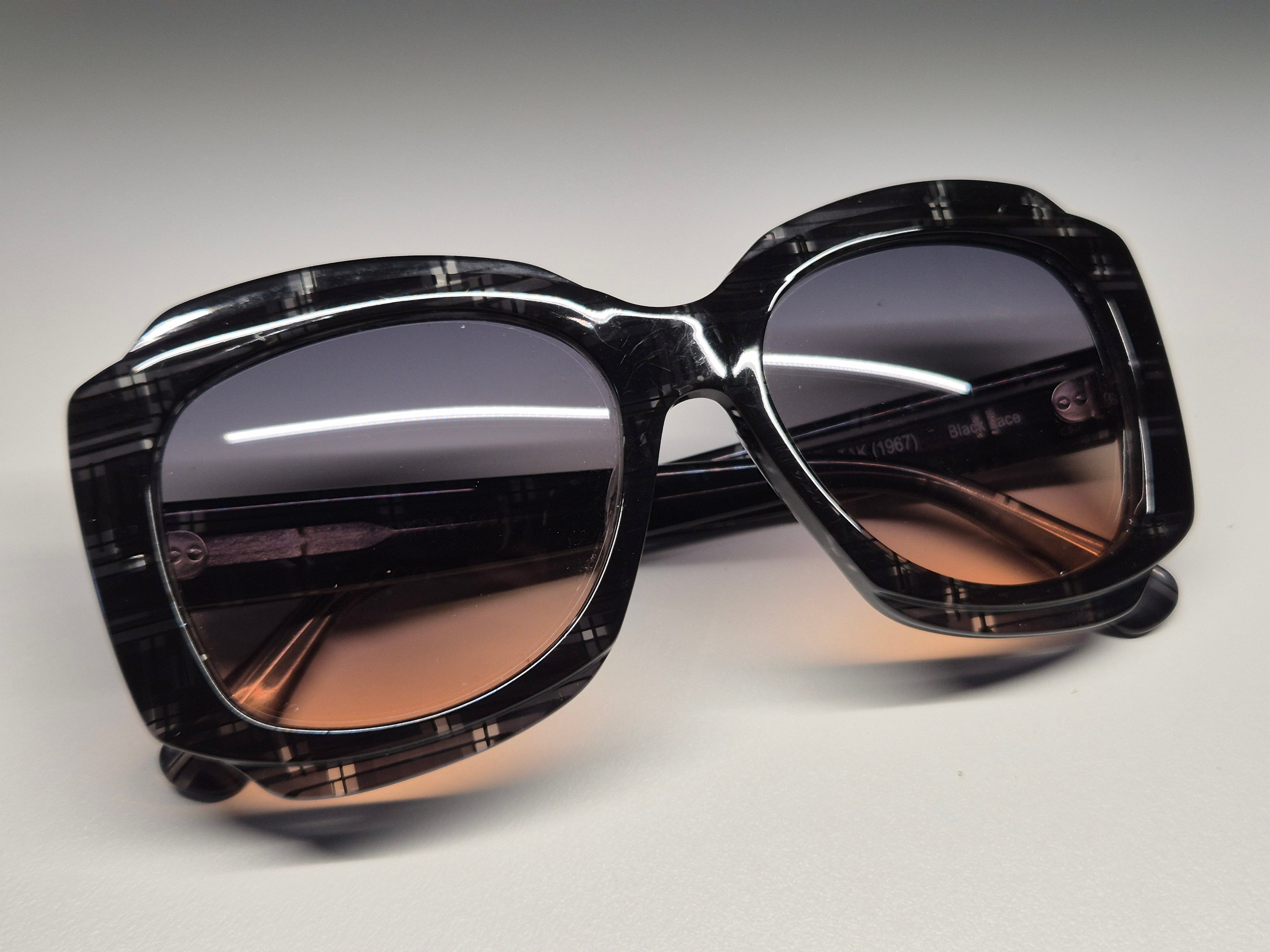 Oliver Goldsmith Oversized Square Sonnenbrille – Leopard Acetat, Gr. 57x18 145, gut
