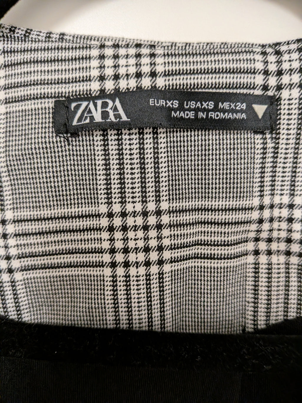 Zara Gray Plaid Blazer Dress, Size XS, Like New