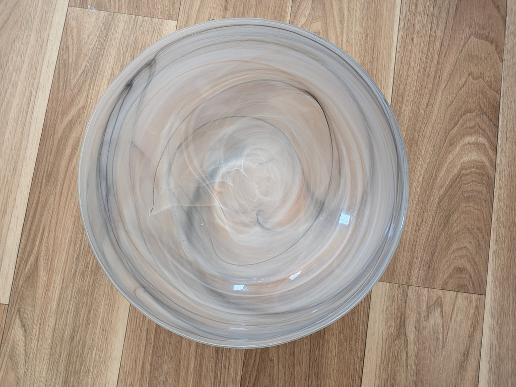 Leonardo „Alabastro“ Glasschale Ø ca. 30 cm, marmoriert, wie neu
