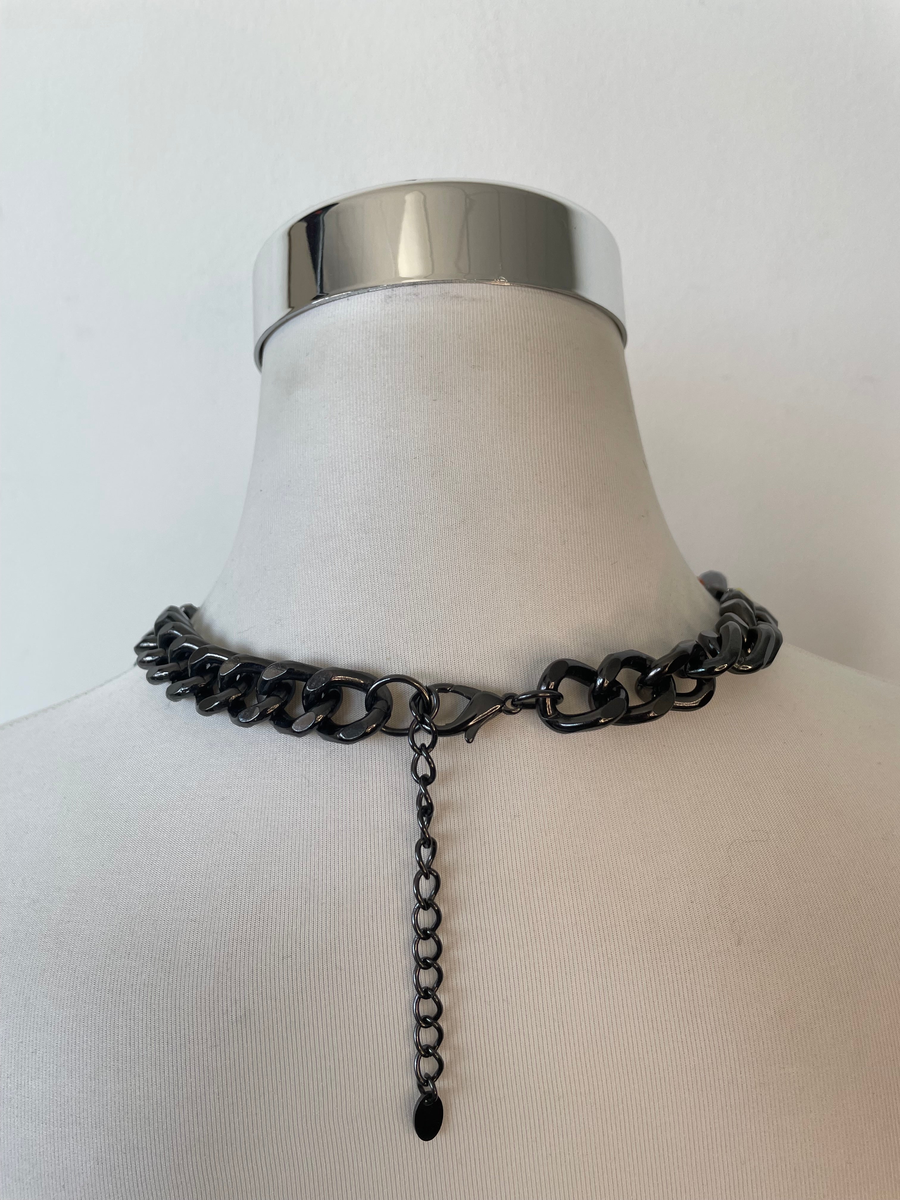 Signed Hollycraft Vintage Necklace – Pastel Rhinestones, Very Good, 56cm