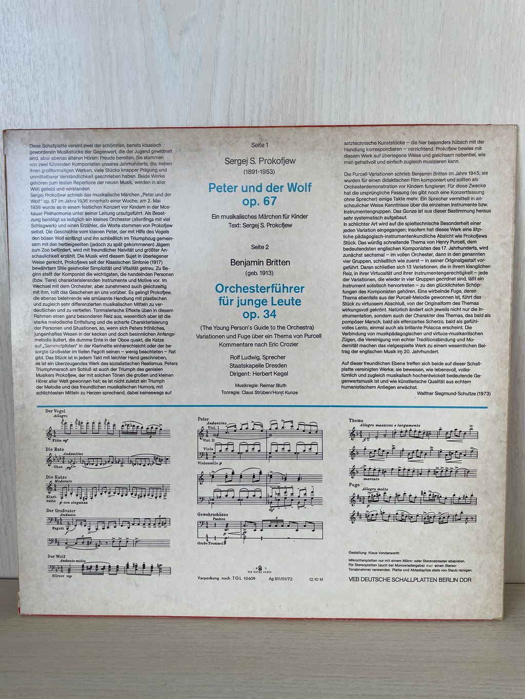 ETERNA LP – Prokofjew „Peter und der Wolf“ / Britten „Orchesterführer“ VG