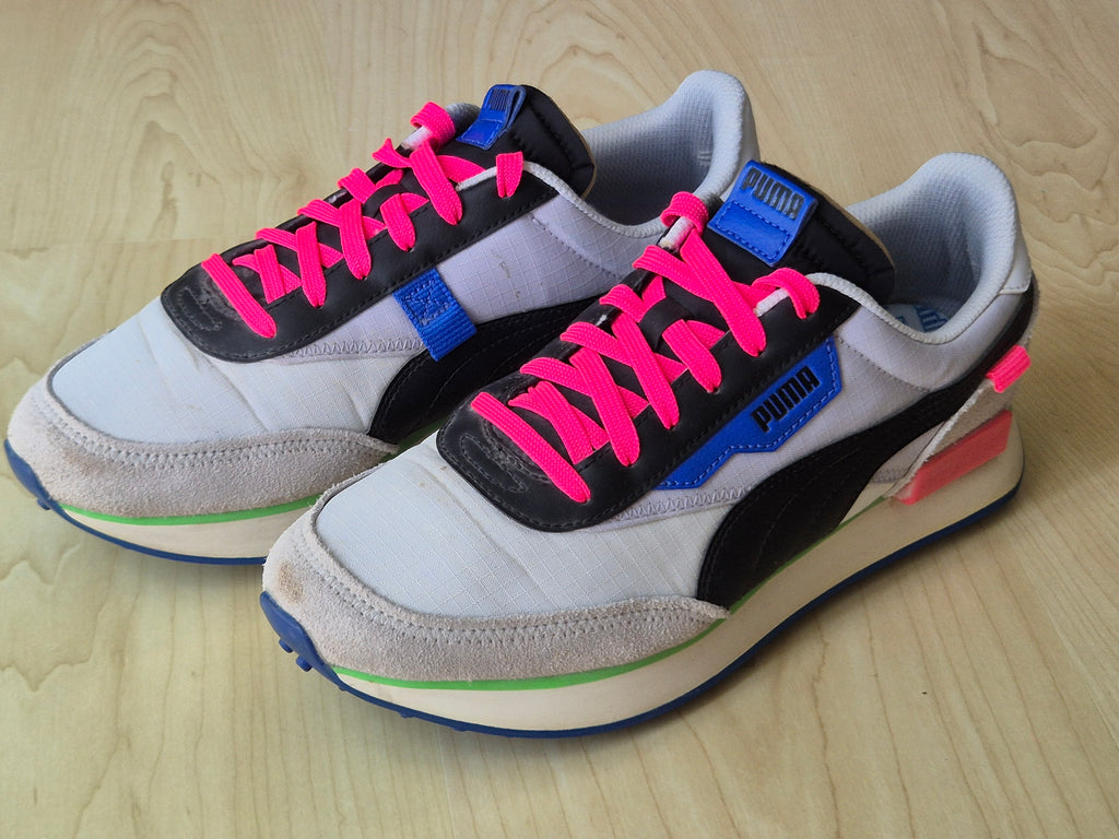 Puma Future Rider Play On Damen Sneaker EU 40 Weiß Grau Pink Zustand Mangelhaft