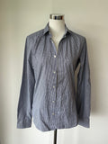 Sarar Men’s Shirt 37 Tessitura Monti Blue/White Check Very Good Condition