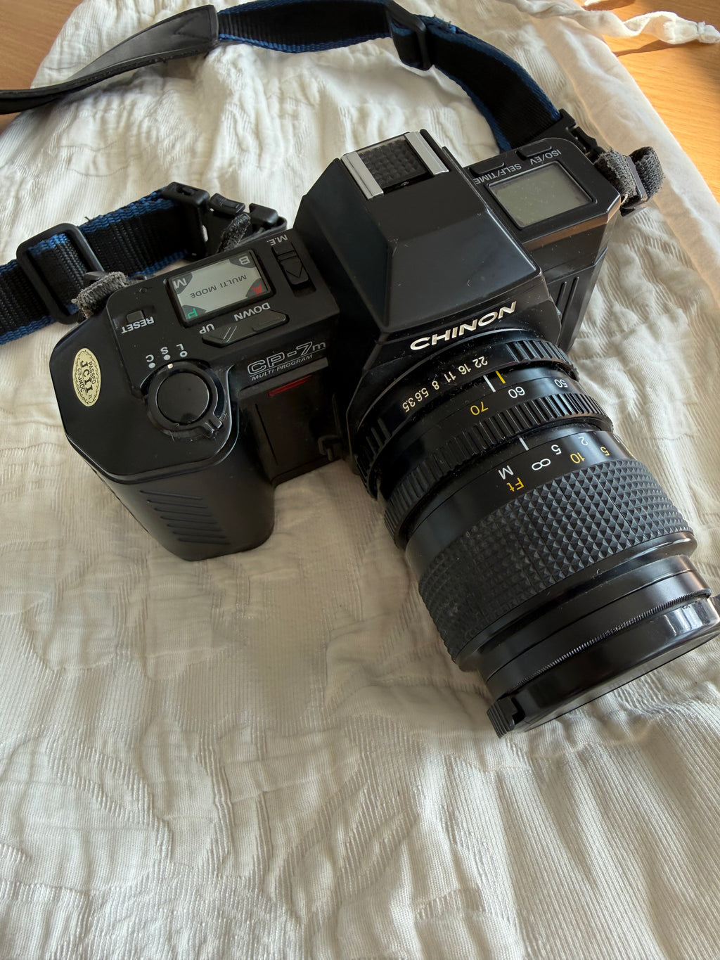 Chinon CP-7m 35mm SLR Schwarz + 35-70mm Zoomobjektiv – Pentax-K, guter Zustand