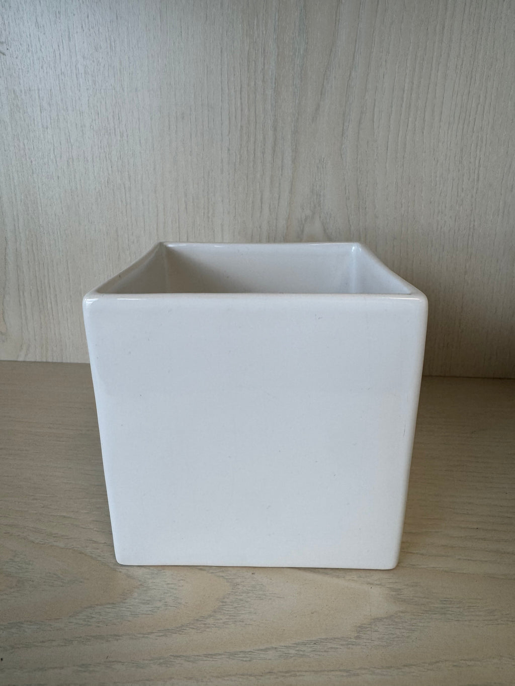 Weißer quadratischer Keramik-Übertopf von ASA Selection, ca. 12 cm, guter Zustand