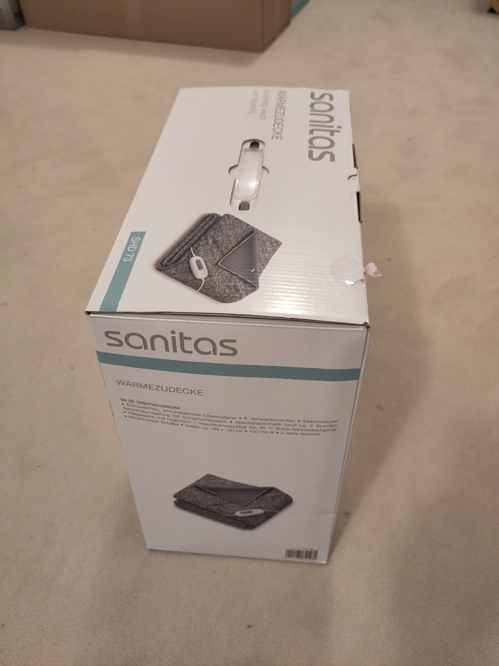 Sanitas Electric Heated Blanket SHD 73 – 180×130 cm – Grey – Cable Missing