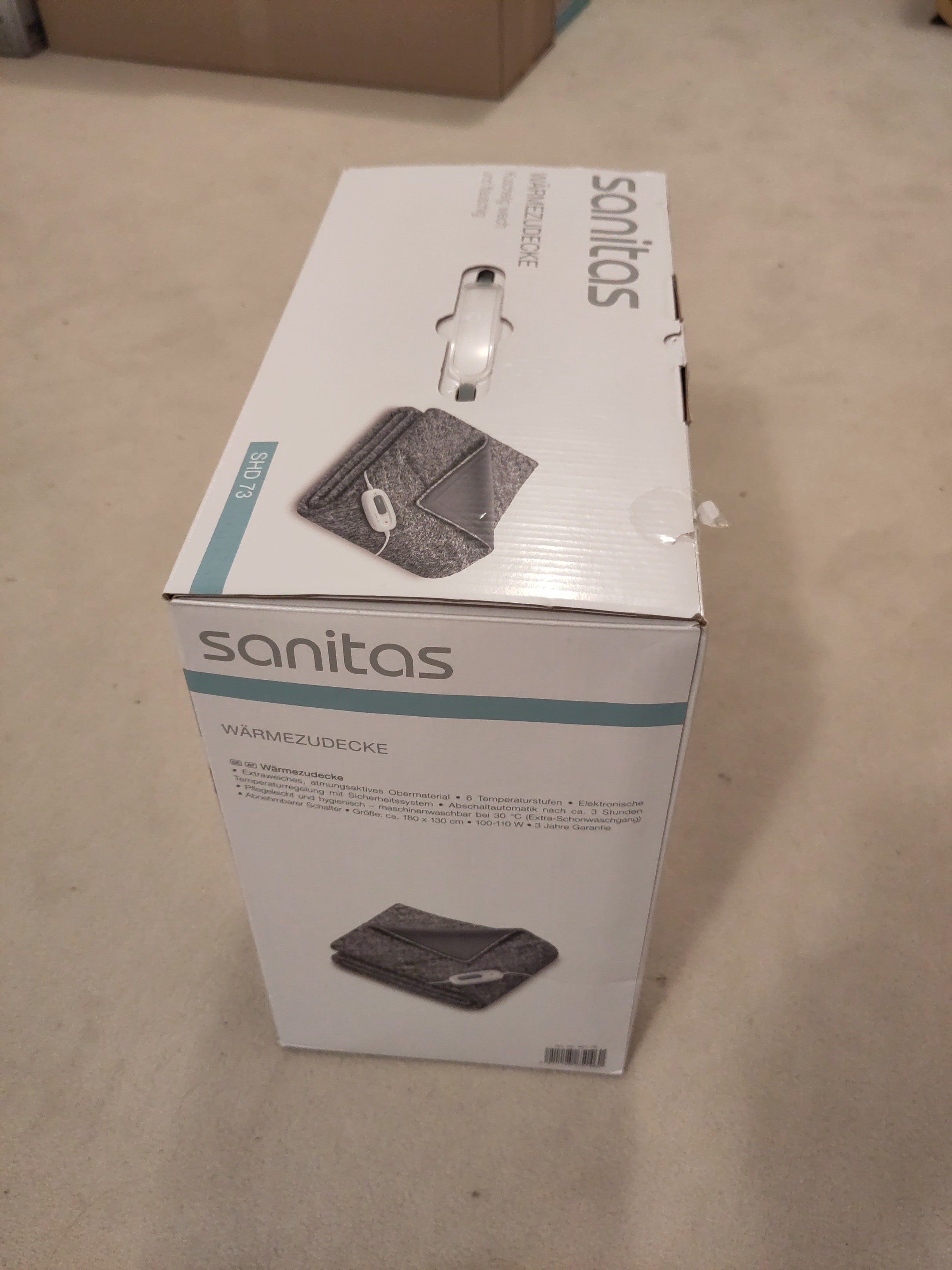 Sanitas Electric Heated Blanket SHD 73 – 180×130 cm – Grey – Cable Missing