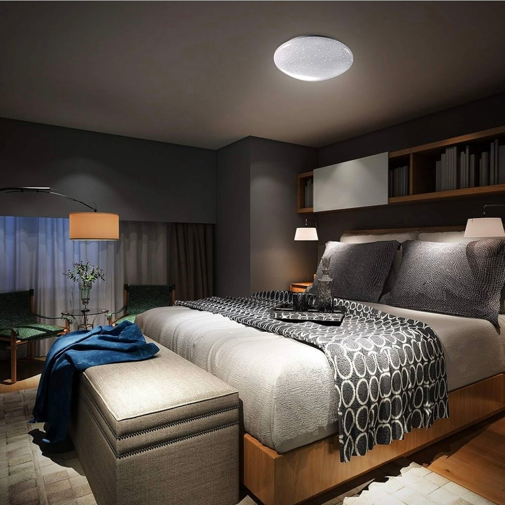 Müller Licht Reva Star LED Ceiling Light, 26cm, 1200lm, 4000K, Neutral White, Good