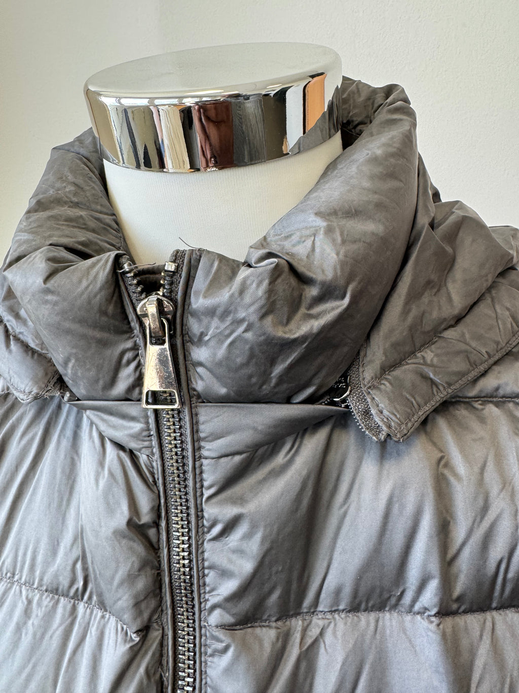 Massimo Dutti Feather-Down Jacket | Size L | Gray | Good Condition
