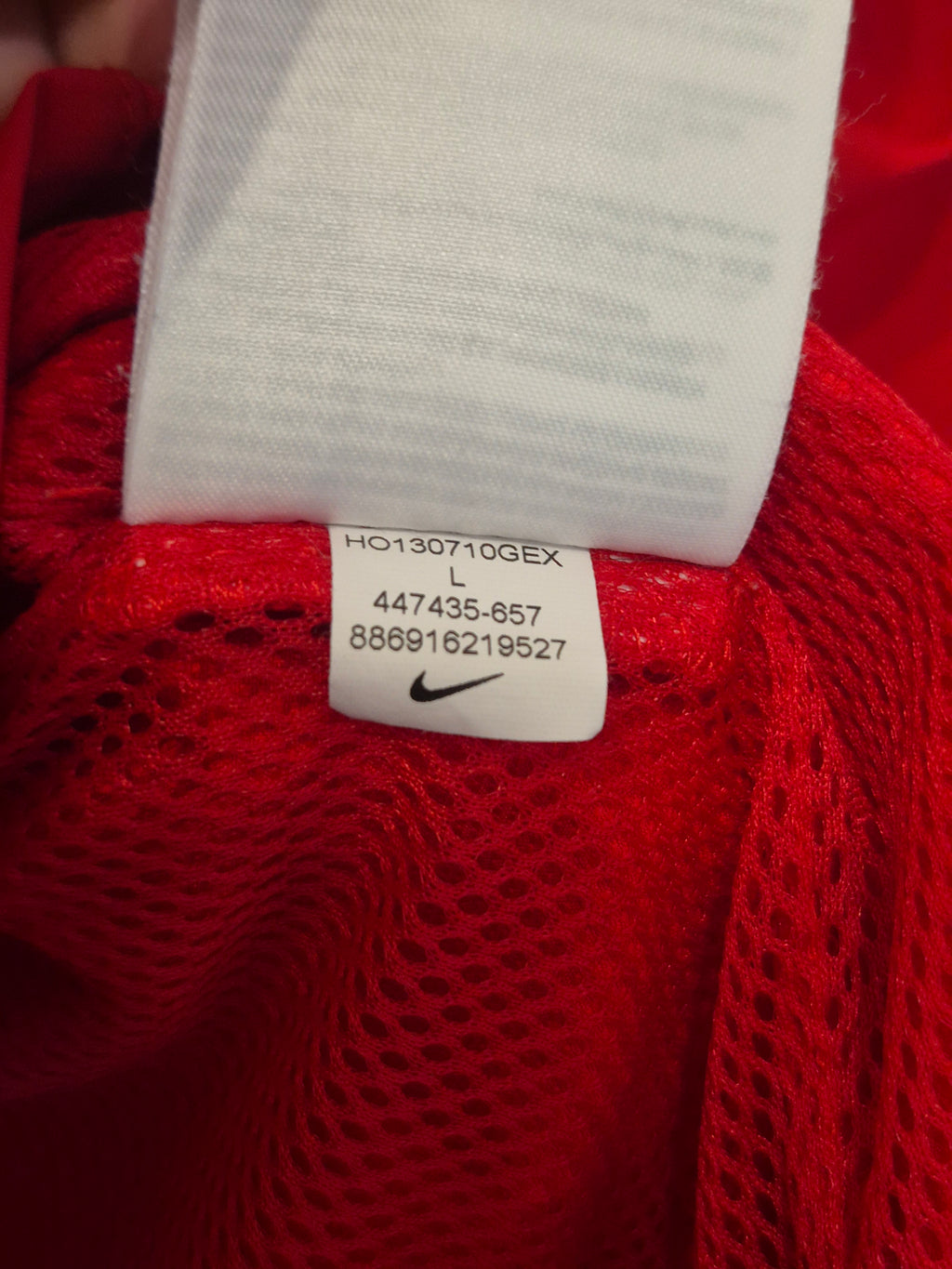 Nike Dri-FIT Team Trainingsjacke L Rot Sehr Gut Custom Print
