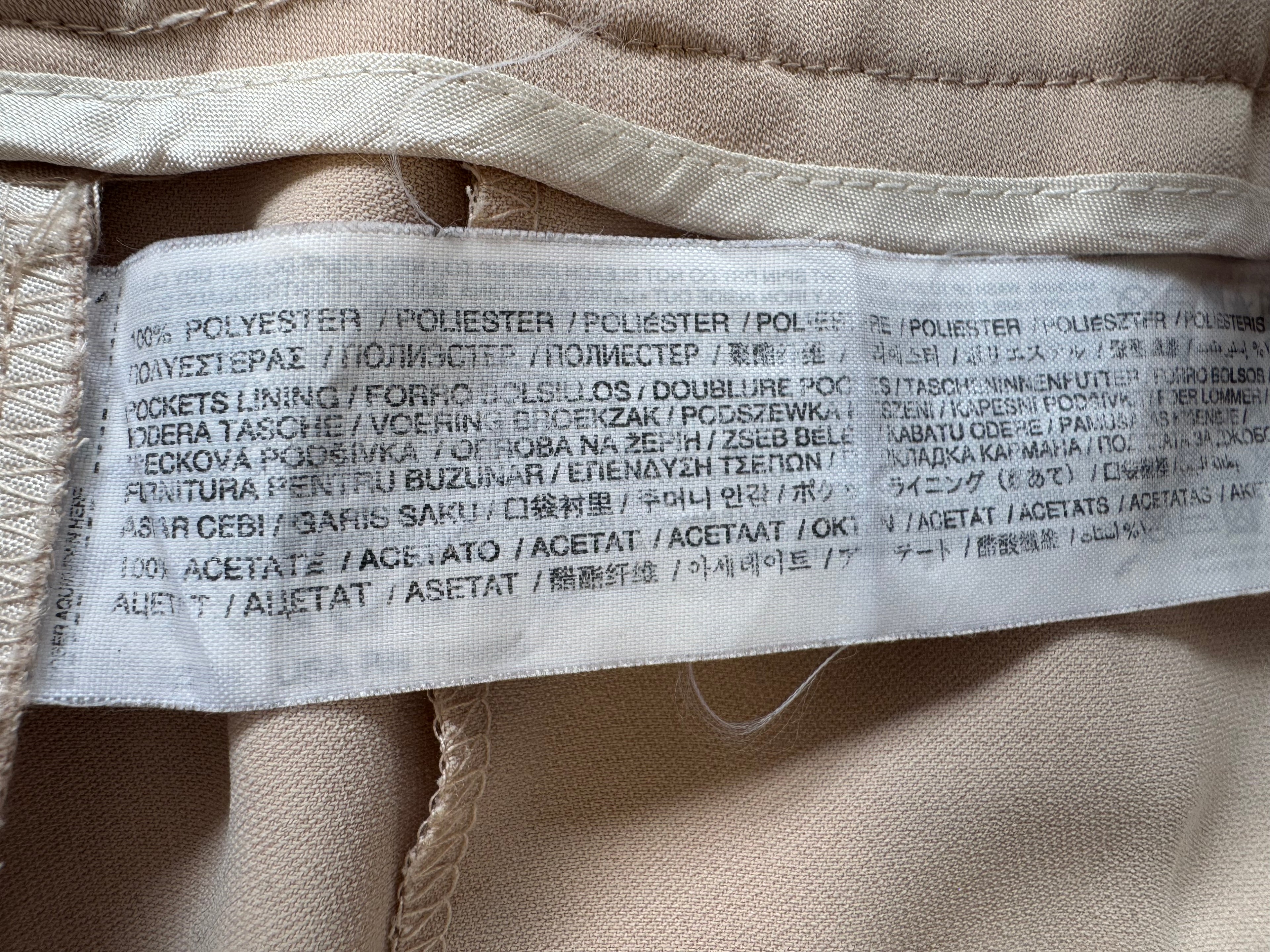 Mango Suit Women’s Stretch Trousers, Beige EU 44, Very Good Condition