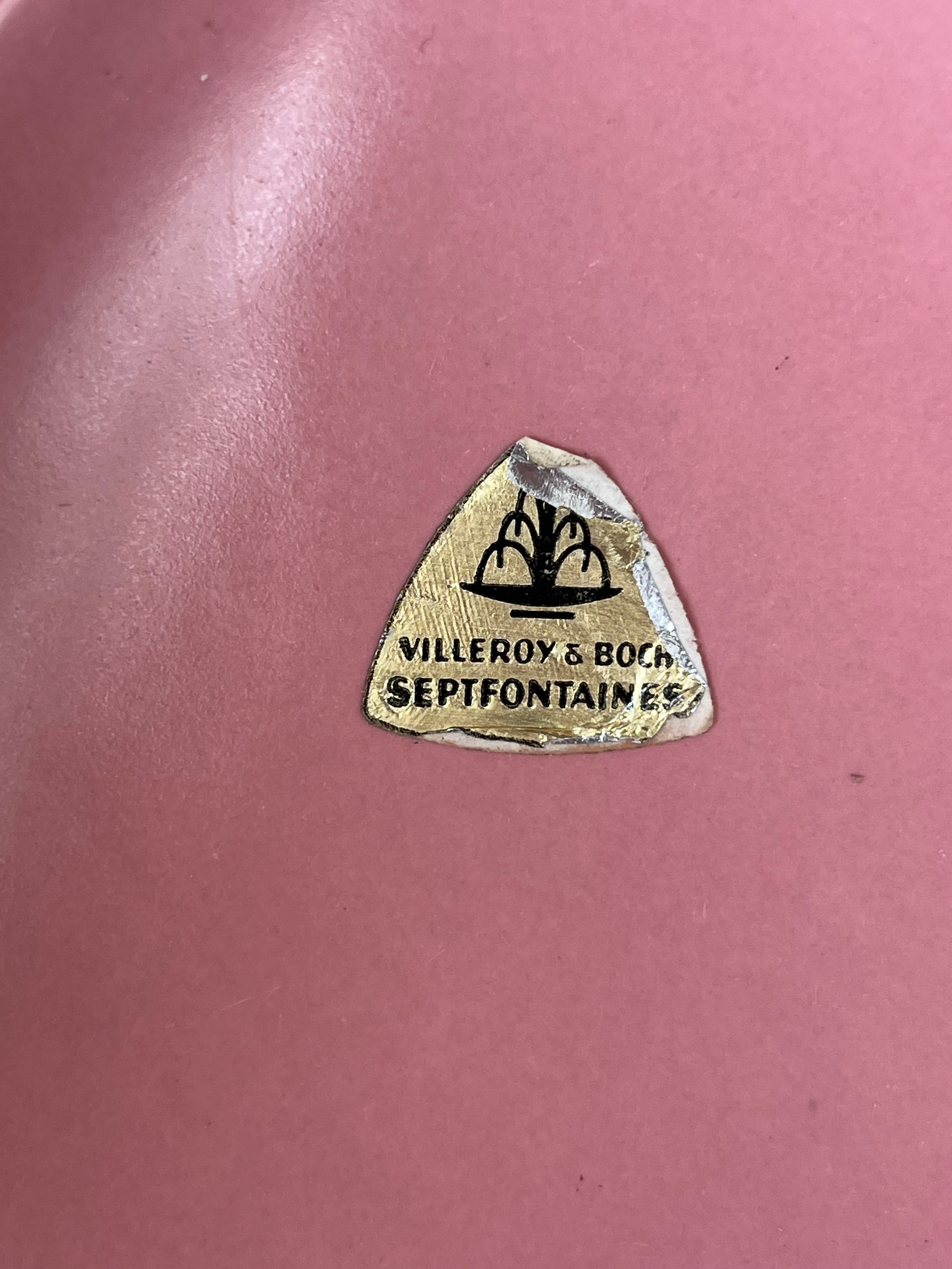 5x Villeroy & Boch Septfontaines Schalen Rosa 11cm | Gut | Dreieckig