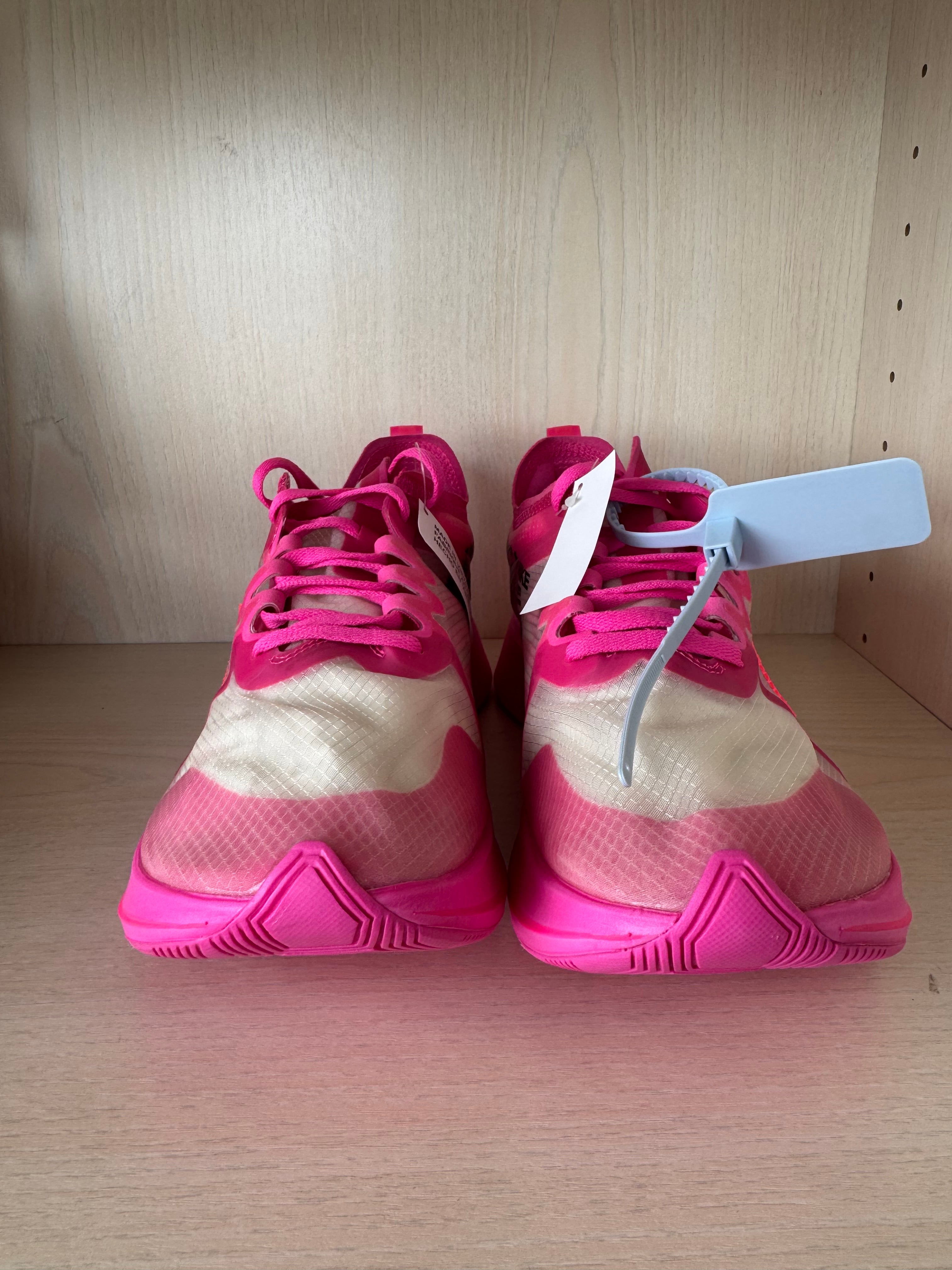 Off-White x Nike Zoom Fly SP Tulip Pink 42,5 EU Wie Neu mit Box & Beleg