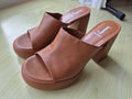 Jeannot Leder Plateau Sandalen Cuoio, EU 39 – Sehr guter Zustand