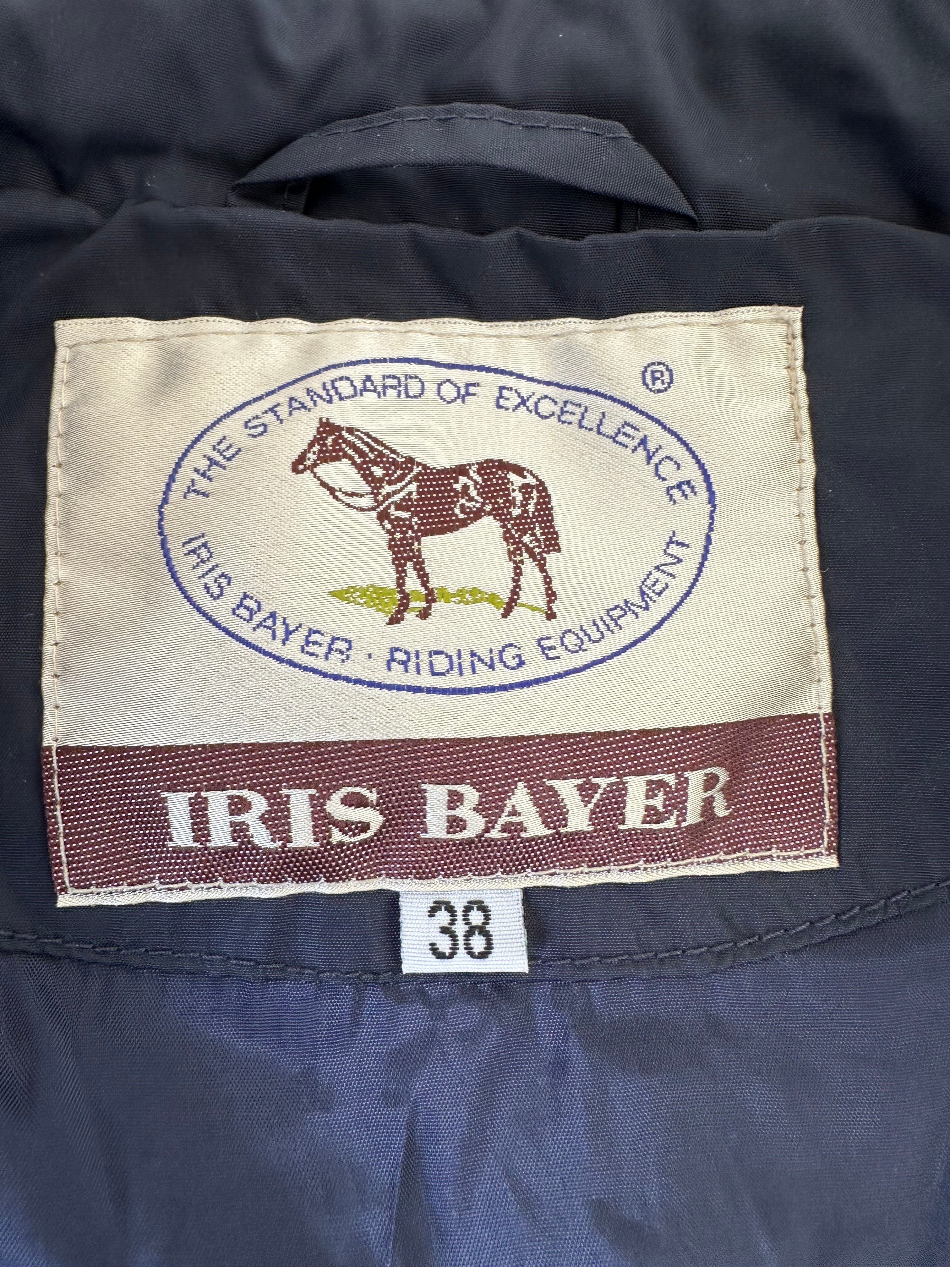 Iris Bayer Quilted Equestrian Vest Navy Blue Size 38 (M) – Good Condition