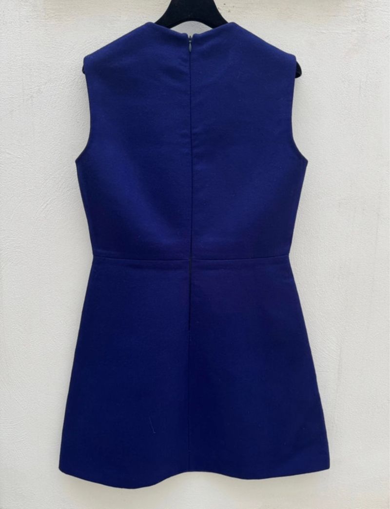 Stella McCartney Wollmix Shiftkleid Royalblau IT 40 Sehr Gut
