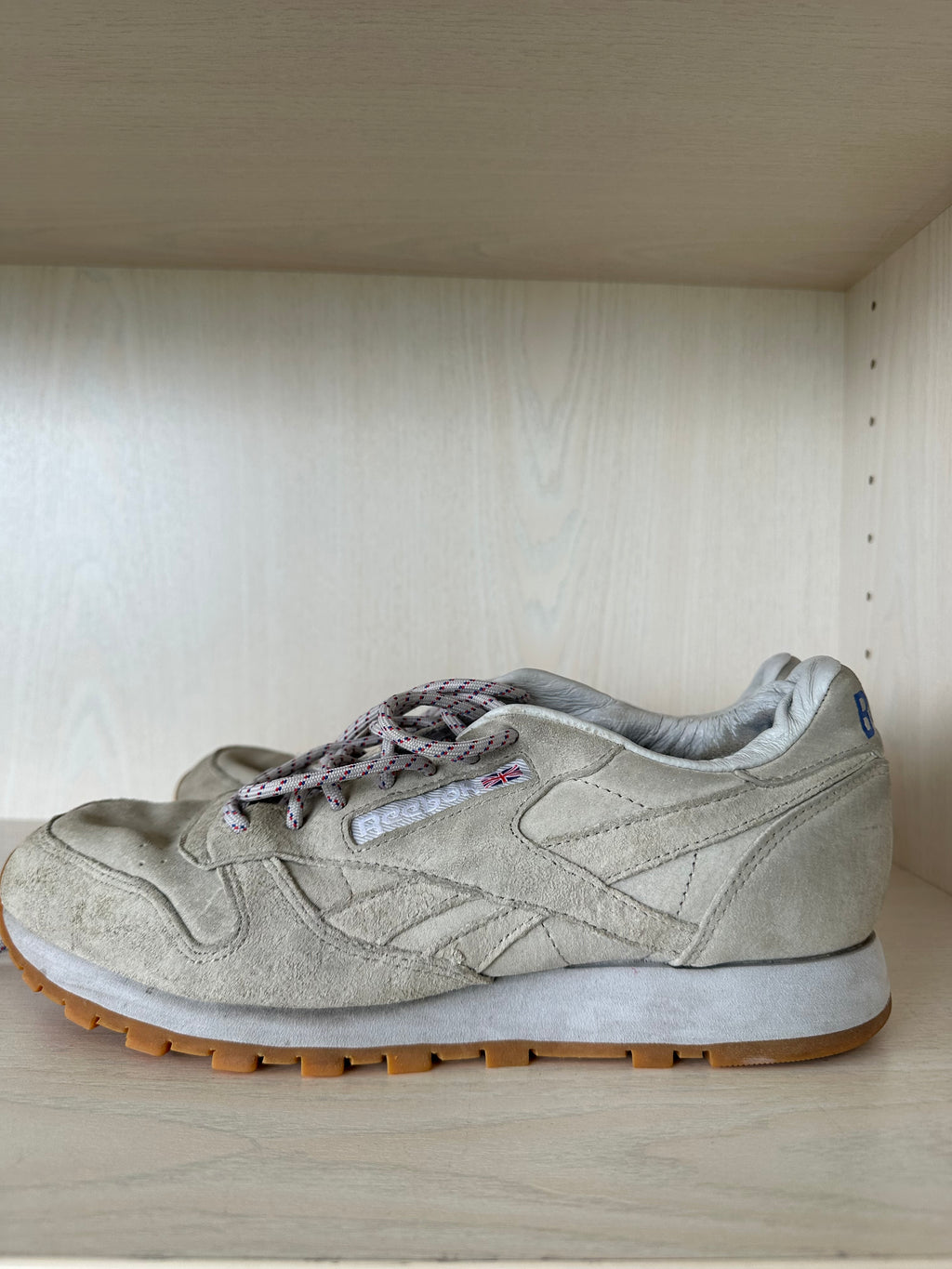 Reebok Classic Leather x Kendrick Lamar Neutral, Gr. 41, Gut, Grau/Blau/Rot
