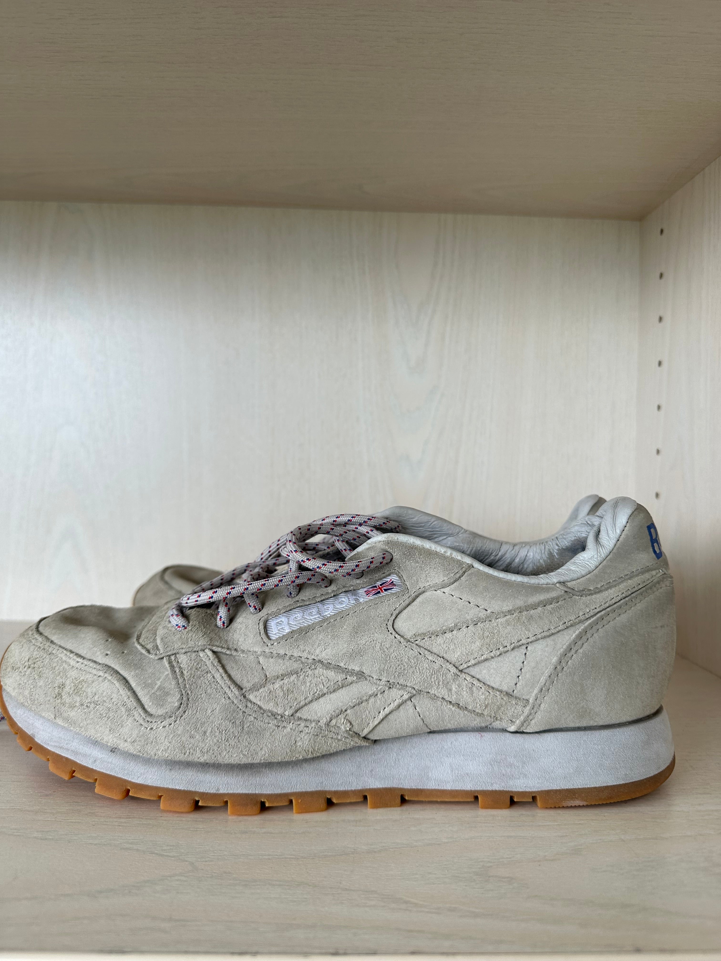 Reebok Classic Leather x Kendrick Lamar Neutral, Gr. 41, Gut, Grau/Blau/Rot