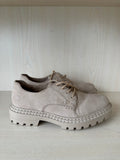 Rieker Damen Schnürschuhe Leder Beige Gr. 39 Guter Zustand