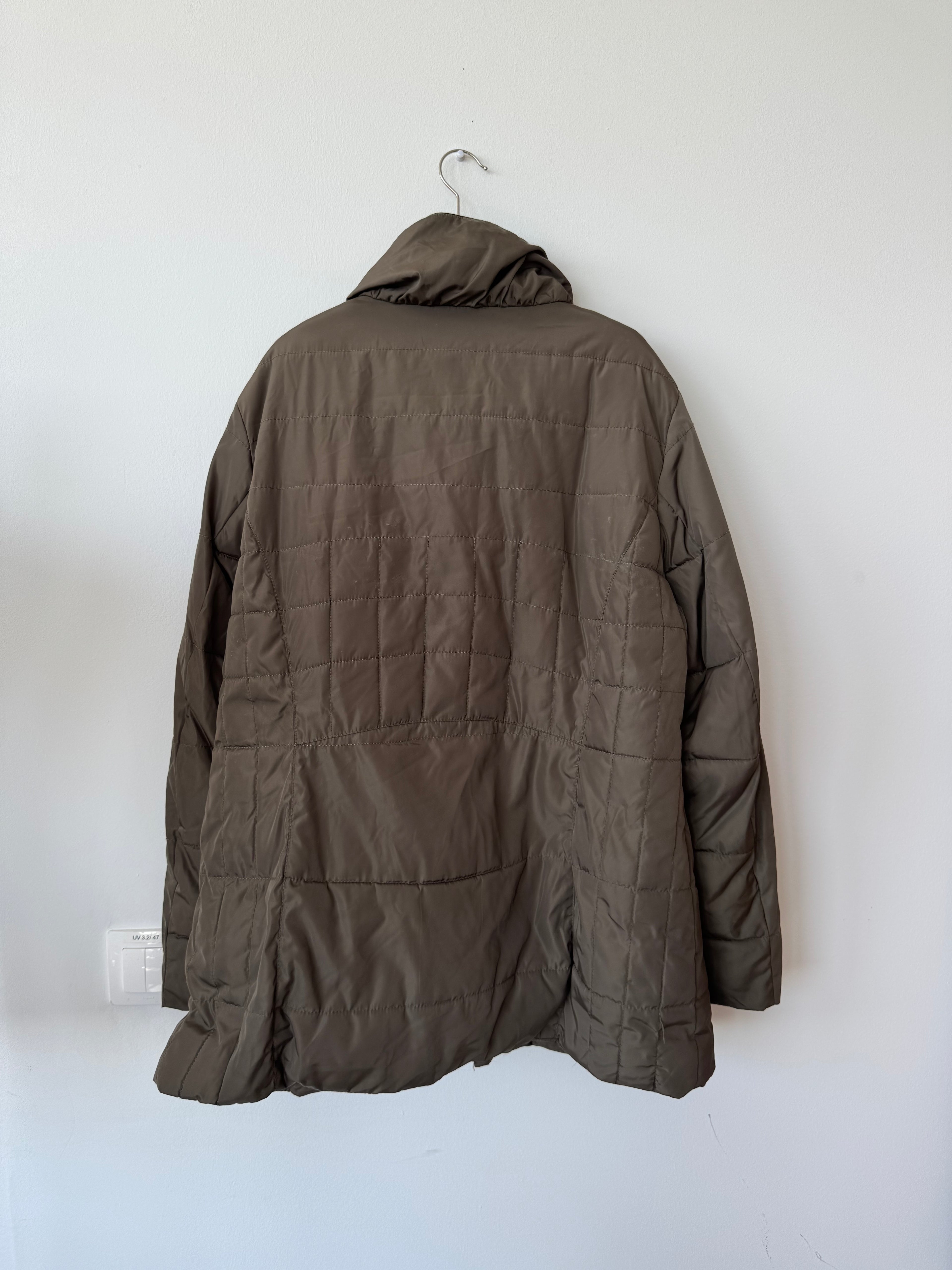 Jensen Steppjacke Größe 46, oliv, mit Kapuze – guter Zustand