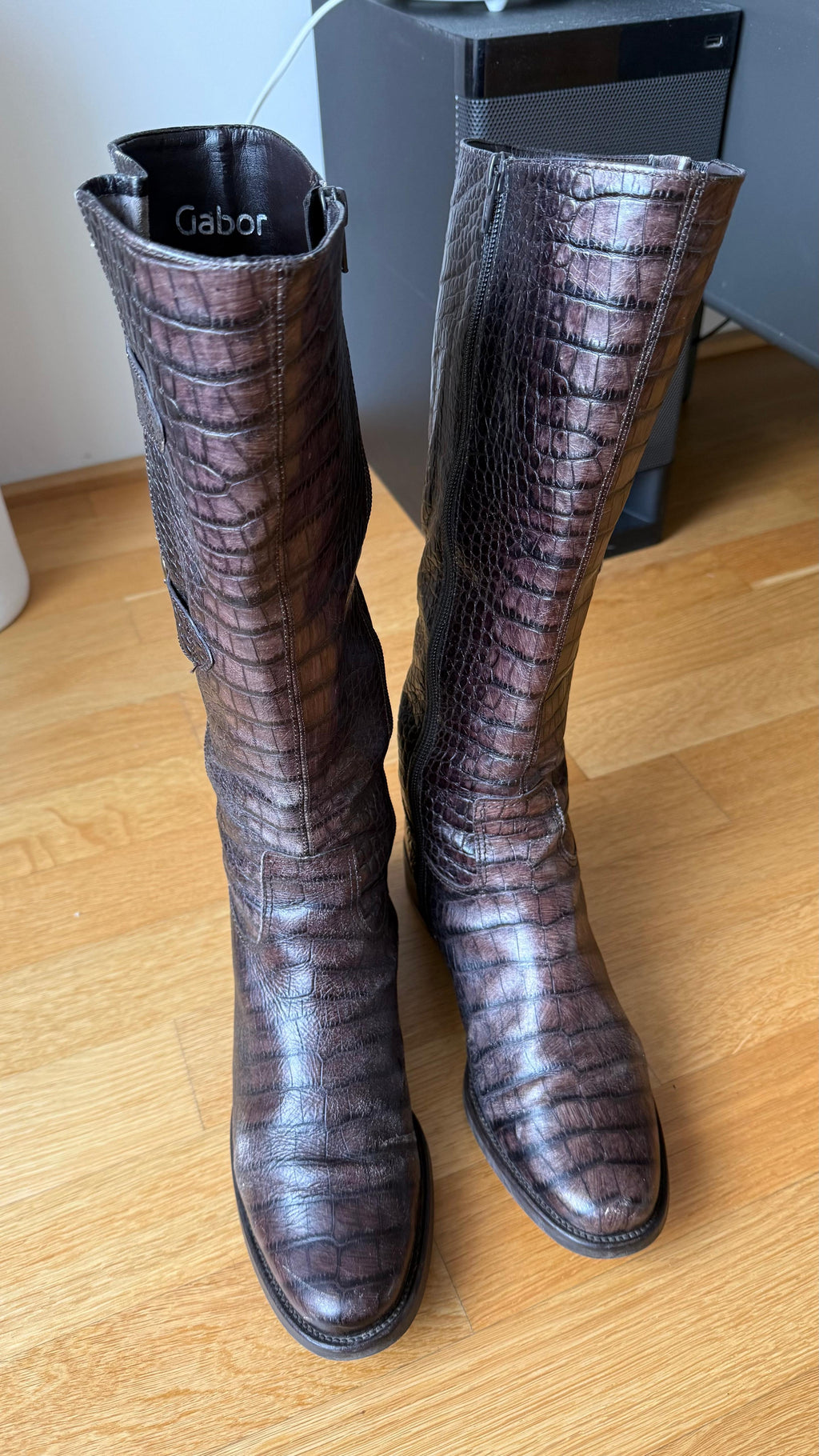 Gabor Kroko Baffin Lederstiefel | EU 38.5 / UK 5.5 | Fango | Gut