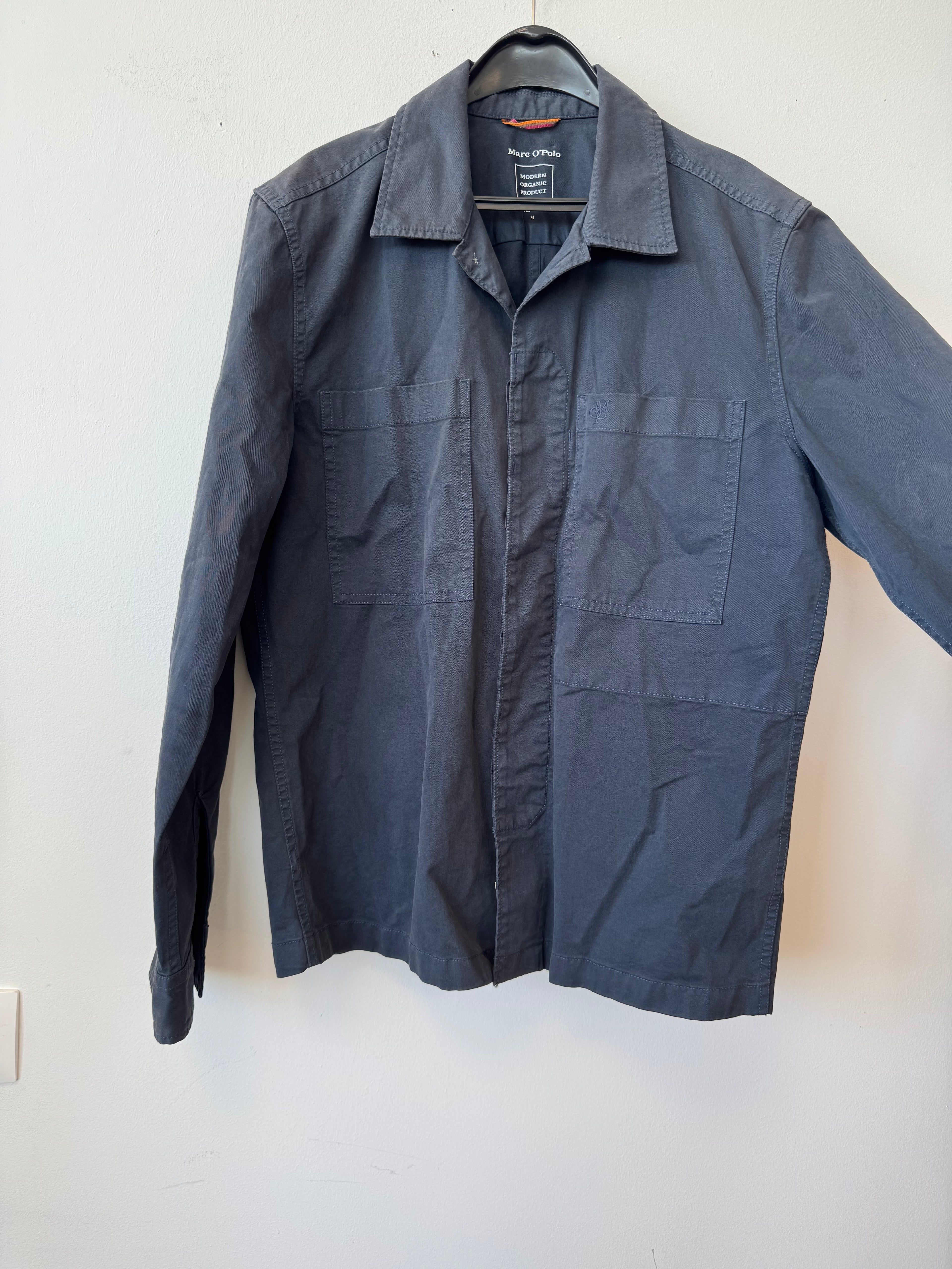 Marc O’Polo Overshirt Herren M Navy Blau Bio-Baumwolle Gebraucht