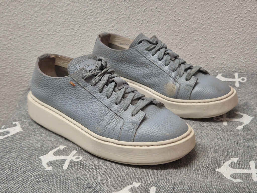 Santoni Iconic Low-Top Sneaker Damen EU 37 Blau – Made in Italy, Zustand: Stark genutzt