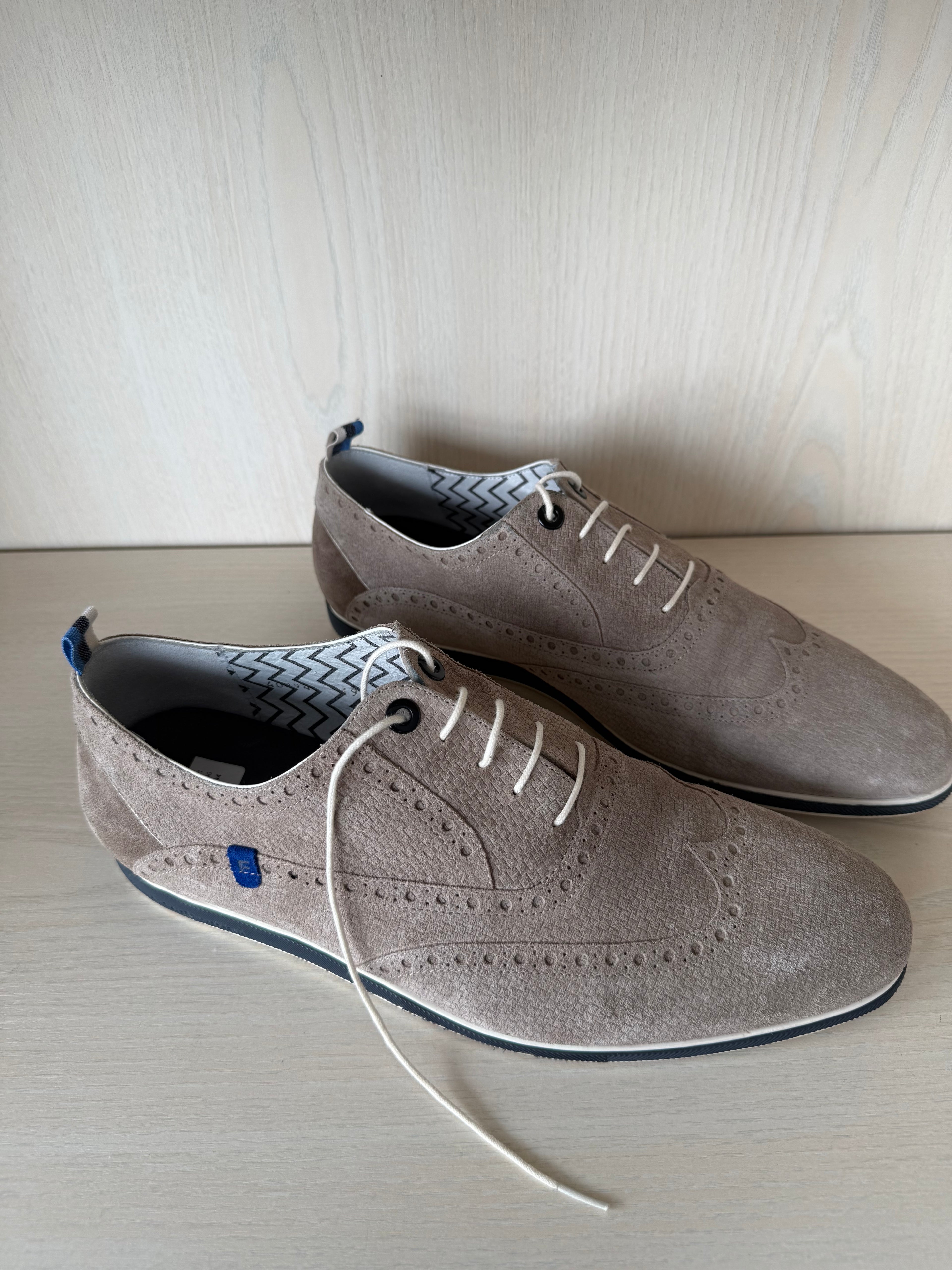 Floris van Bommel Oxford, Grau, Stitchlite, Gr. 43 1/3, Sehr guter Zustand