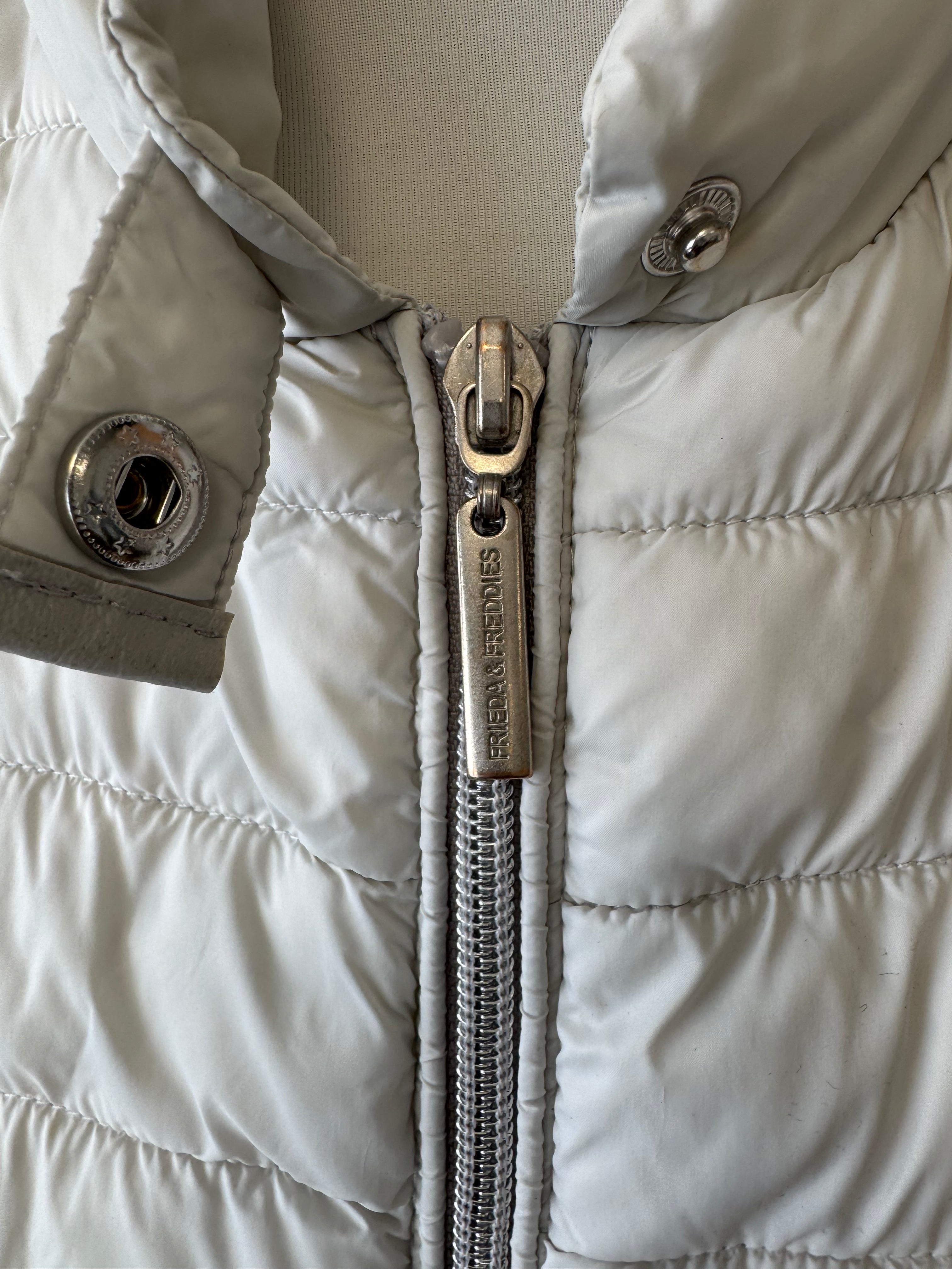 Frieda & Freddies Puffer Jacket – Women, Size S, Light Grey, Very Good