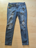 Dolce & Gabbana Security Patchwork Jeans Blue IT44/W29 Good Condition