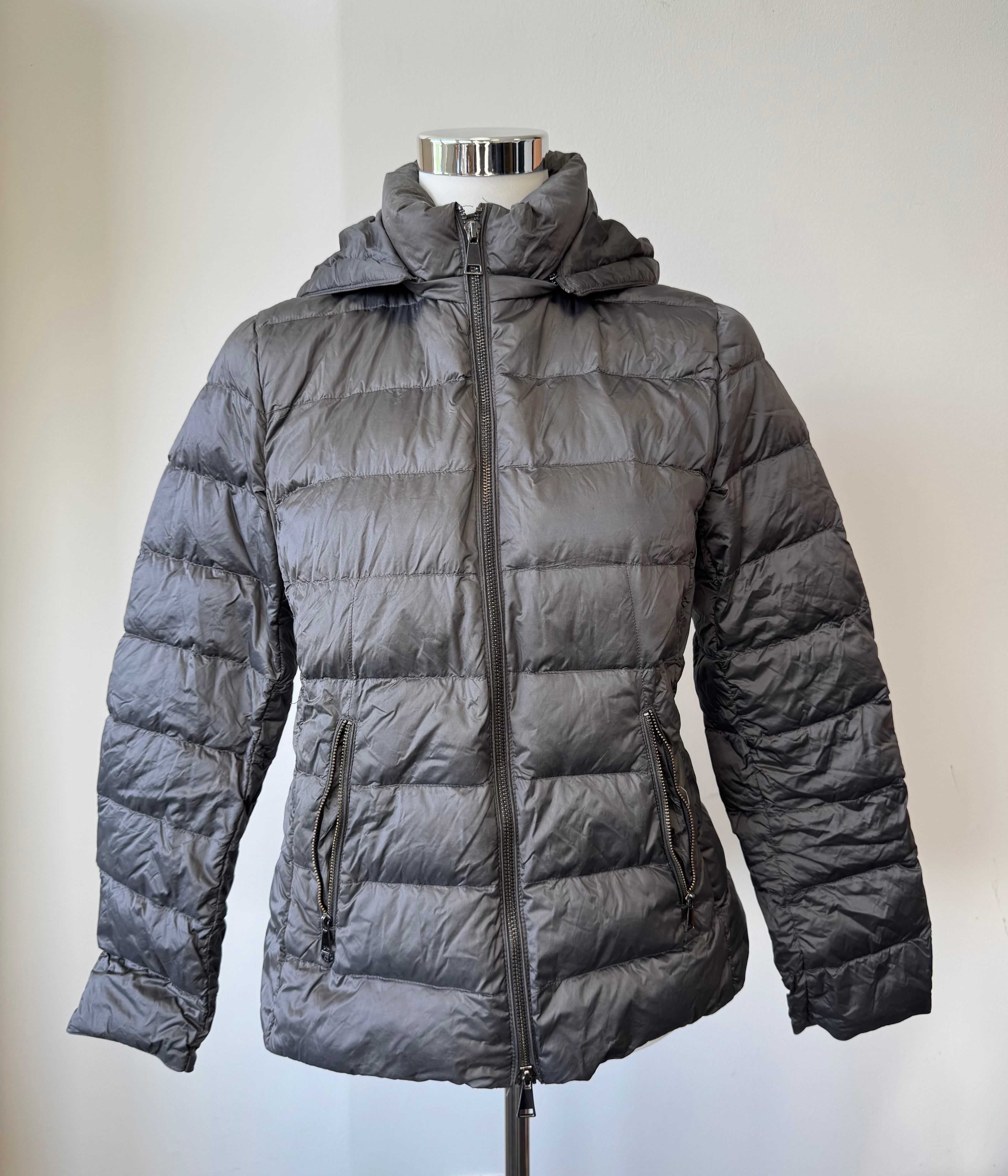 Massimo Dutti Feather-Down Jacket | Size L | Gray | Good Condition