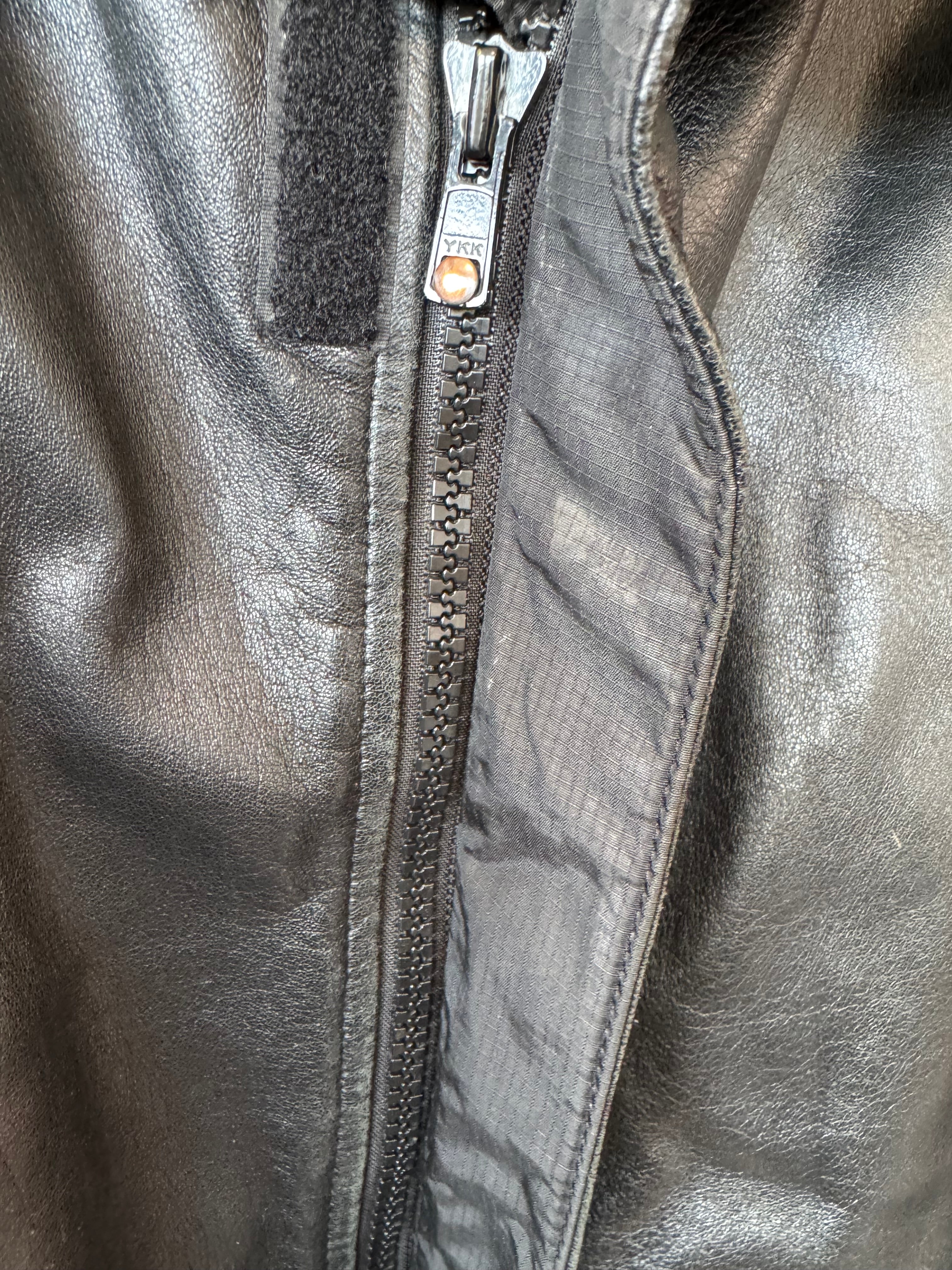 JOOP! Men's Leather Jacket, Black, Size 48, Made in Italy, Good Condition