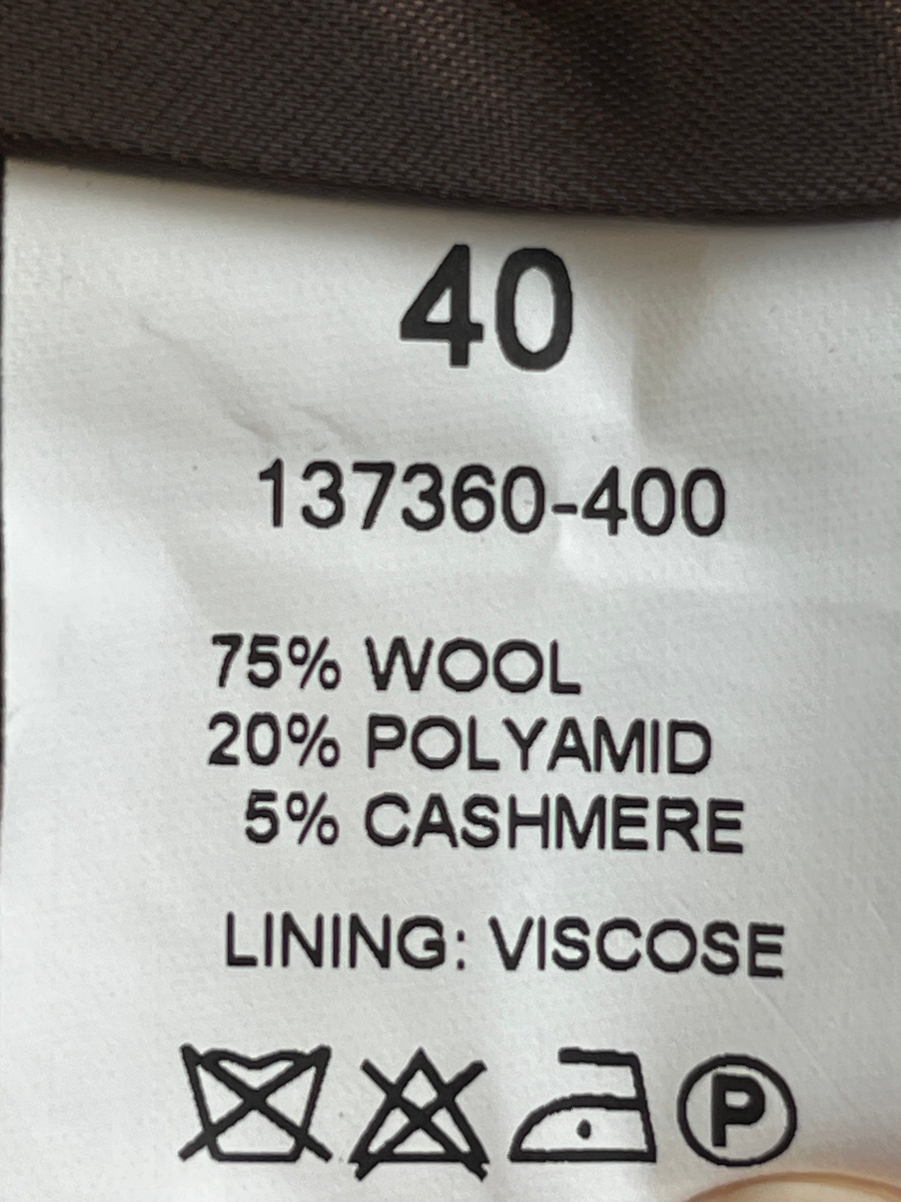 The Newhouse Classic Flausch Wool-Cashmere Coat Brown Size 40 Very Good