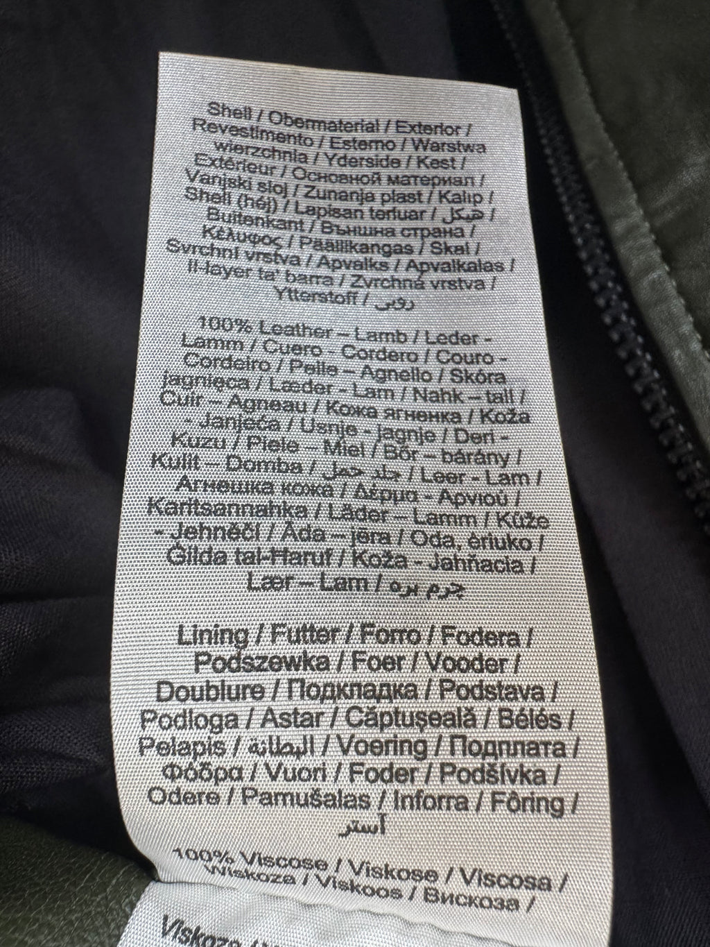 Jack & Jones Leder Bikerjacke, Olivgrün, Größe XL, guter Zustand