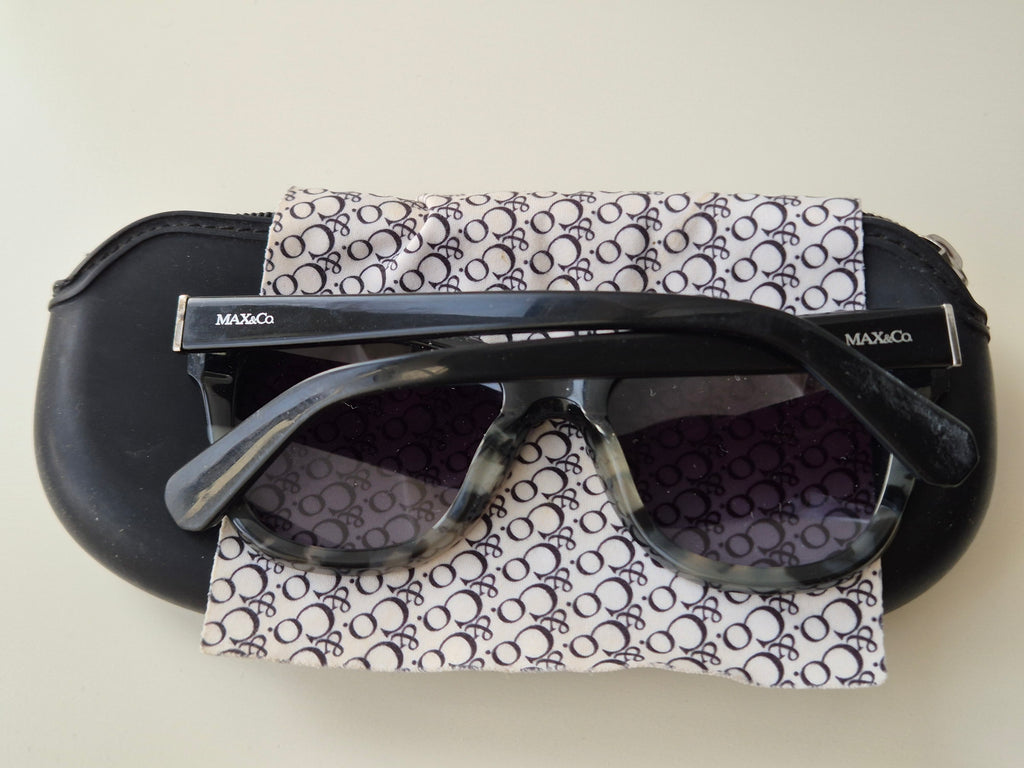 MAX&Co. 153/S Sonnenbrille – Schwarz, Cat-Eye, Kunststoff, Gr. 53-18-145, Gut