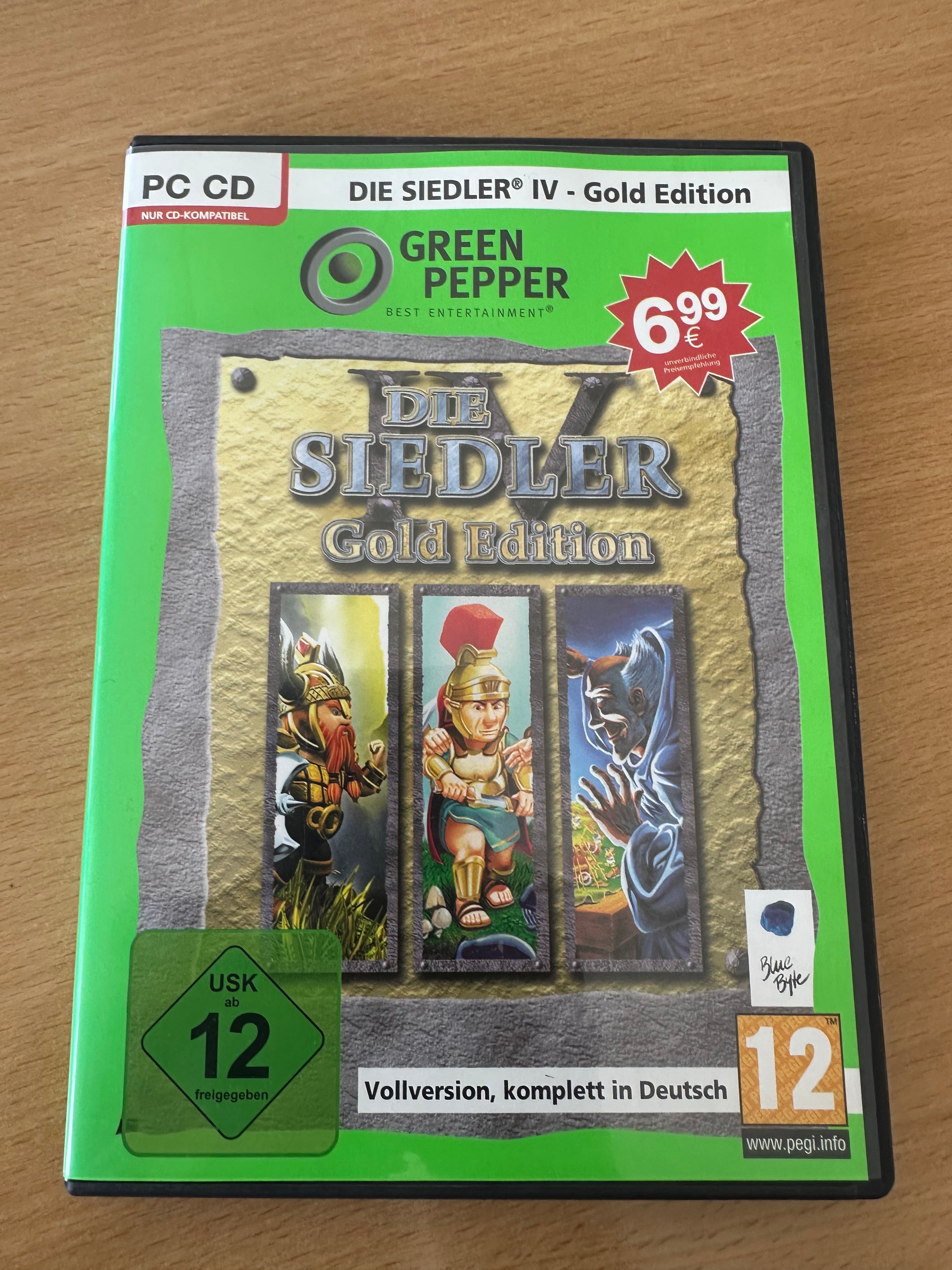The Settlers IV Gold Edition (Green Pepper) • PC CD-ROM • German • Very Good