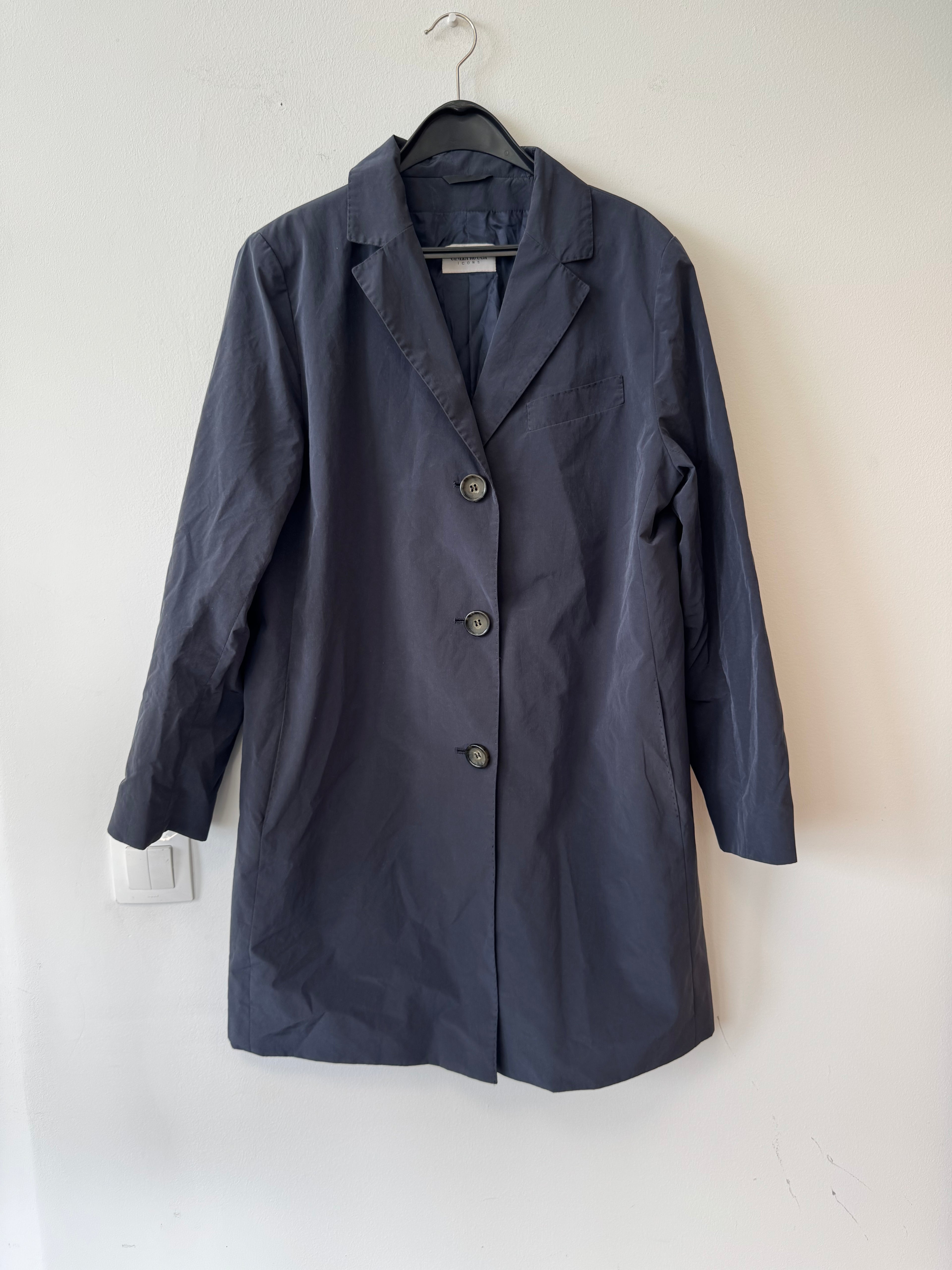Cinzia Rocca ICONA Dark Blue Dress Coat, Women’s Size 44 DE, Very Good