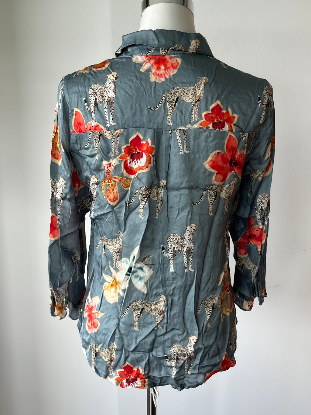 Summum Woman Bluse Gr. 36 – Blumen & Animalprint, Viskose, sehr gut