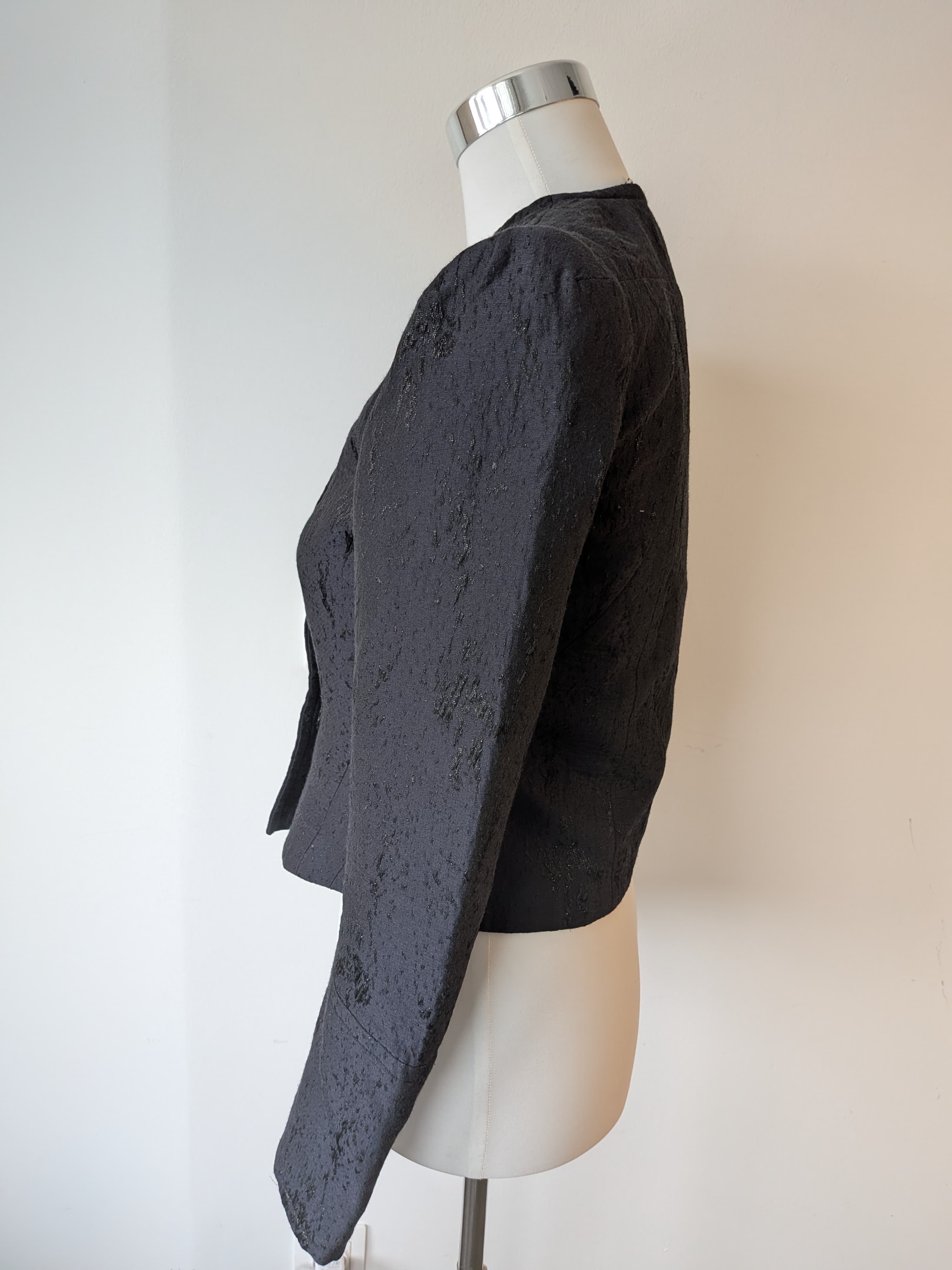 MAX&Co. Jacquard-Jacke, schwarz, cropped, IT 40 / EU 36, sehr guter Zustand