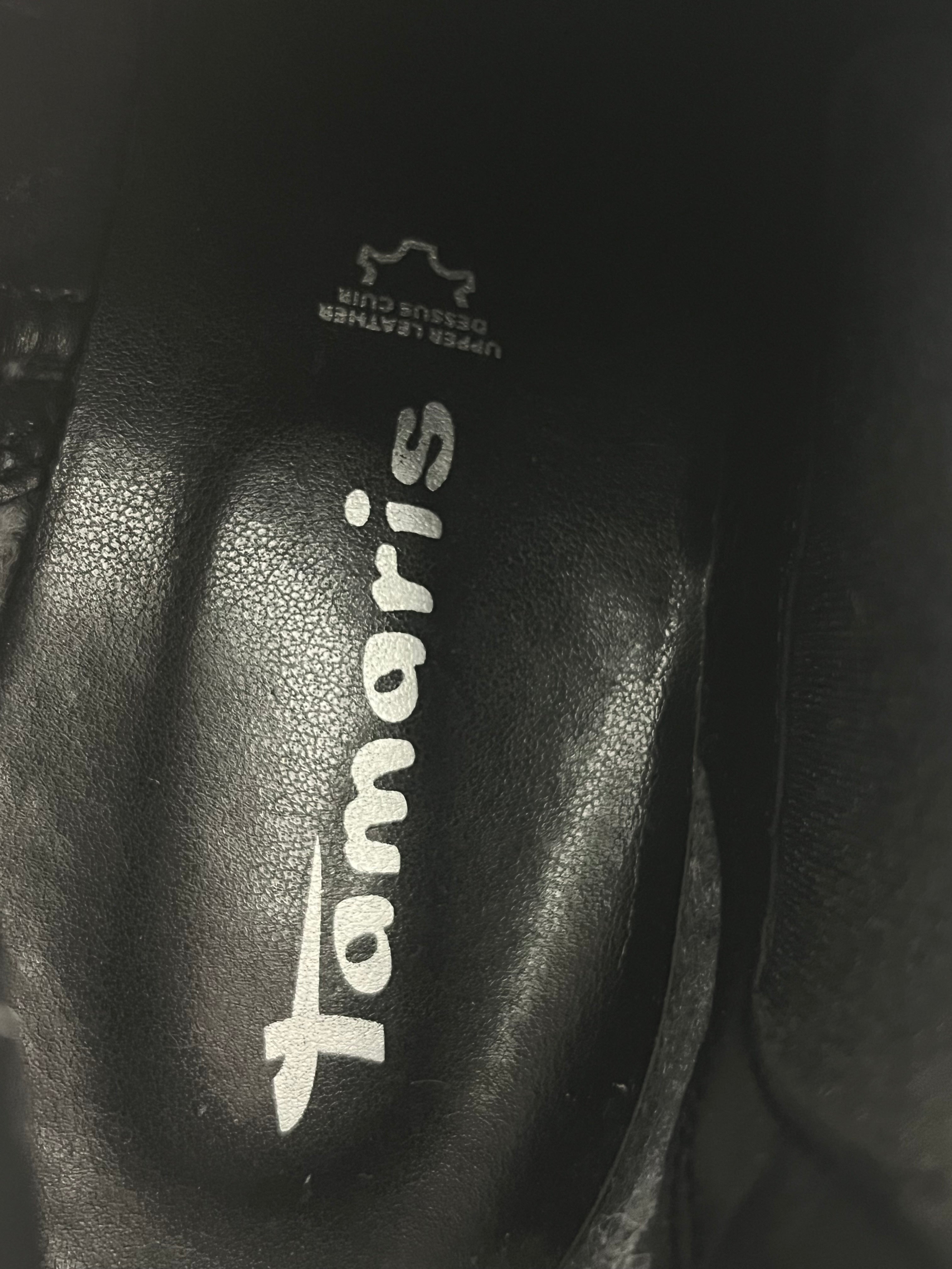 Tamaris Chelsea Boots Schwarz Leder Gr. 39 – Guter Zustand